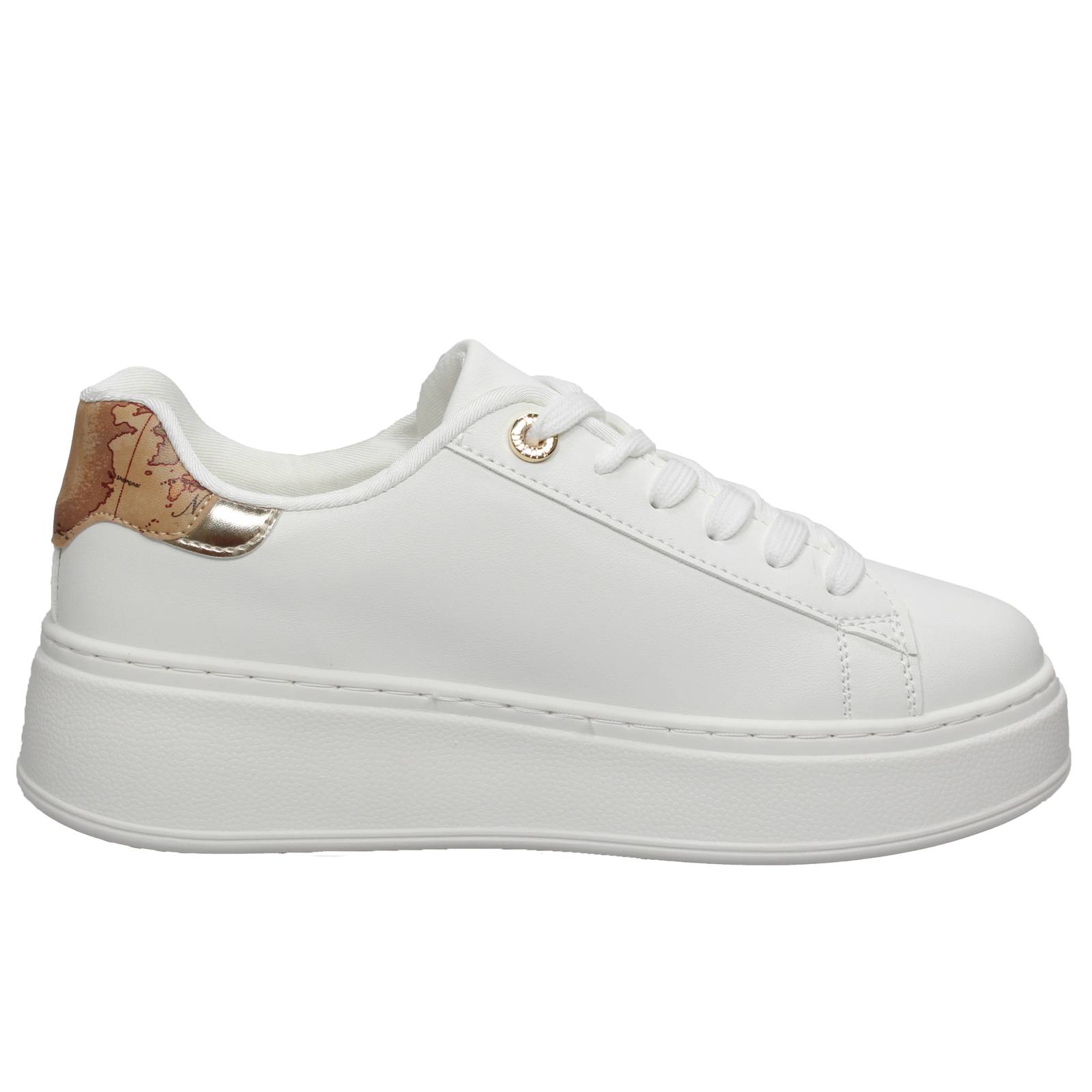ALVIERO MARTINI Sneakers platform con stampa geo Donna bianco Foto 2