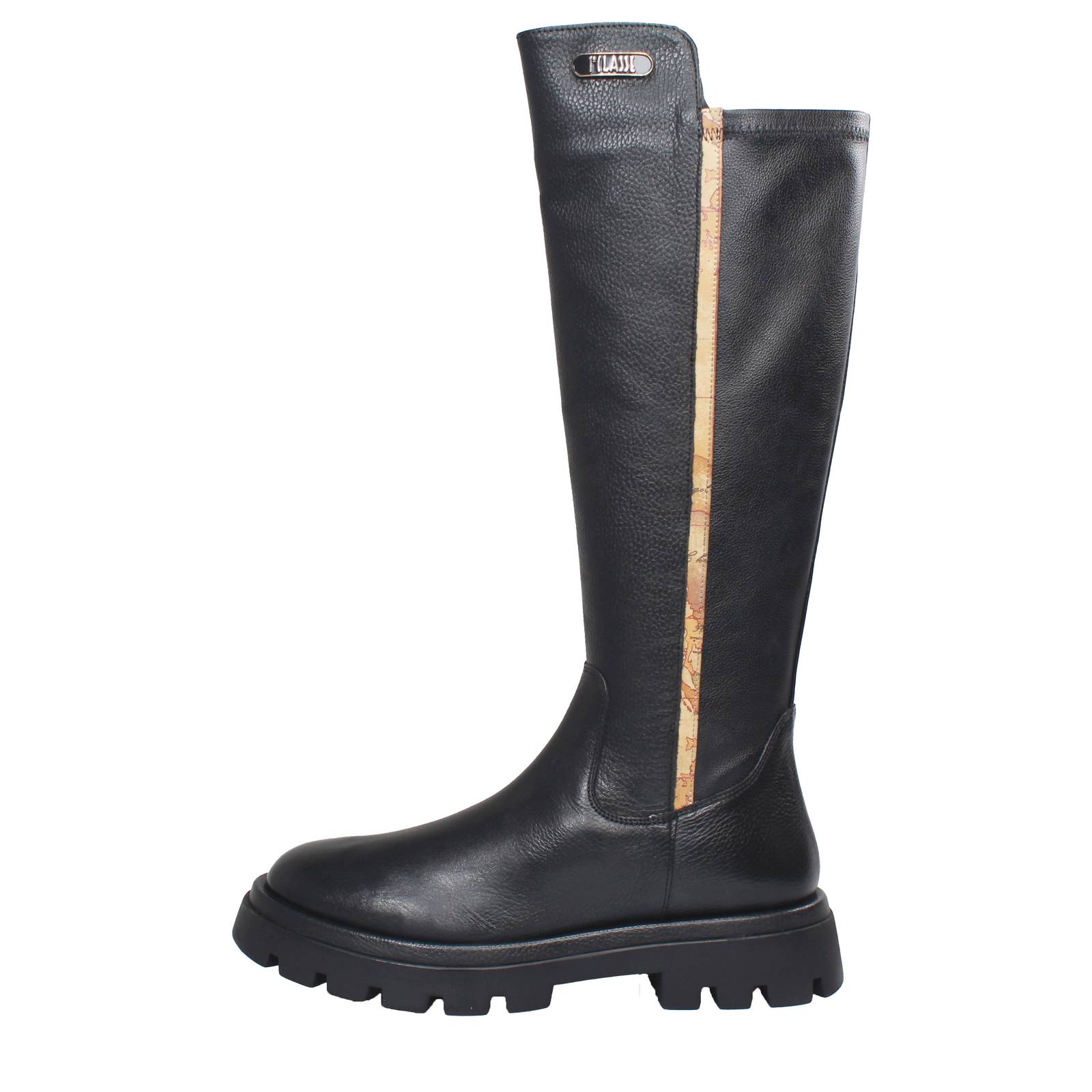 ALVIERO MARTINI Bottes en cuir avec fermeture éclair Femme noir Photo 3