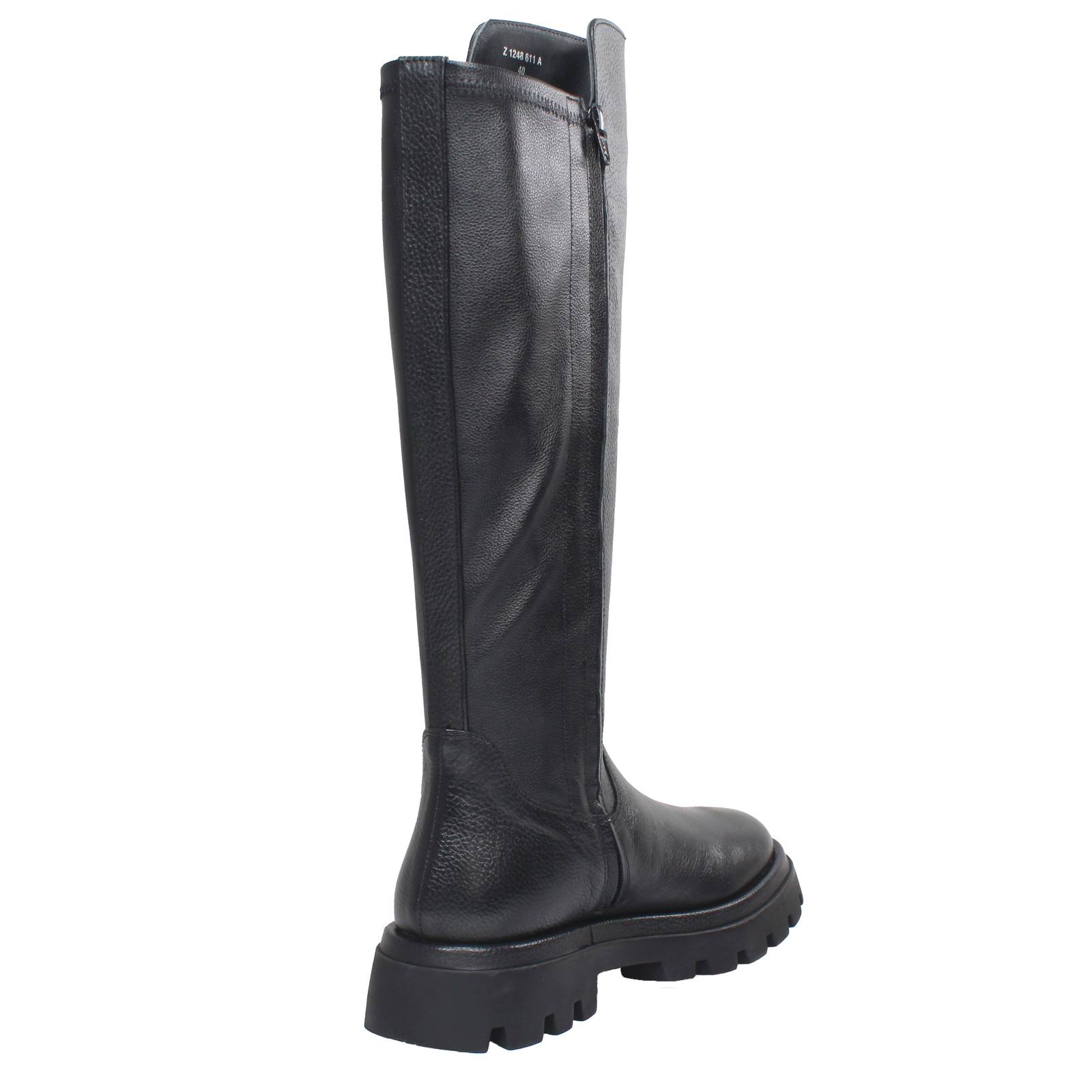 ALVIERO MARTINI Bottes en cuir avec fermeture éclair Femme noir Photo 4