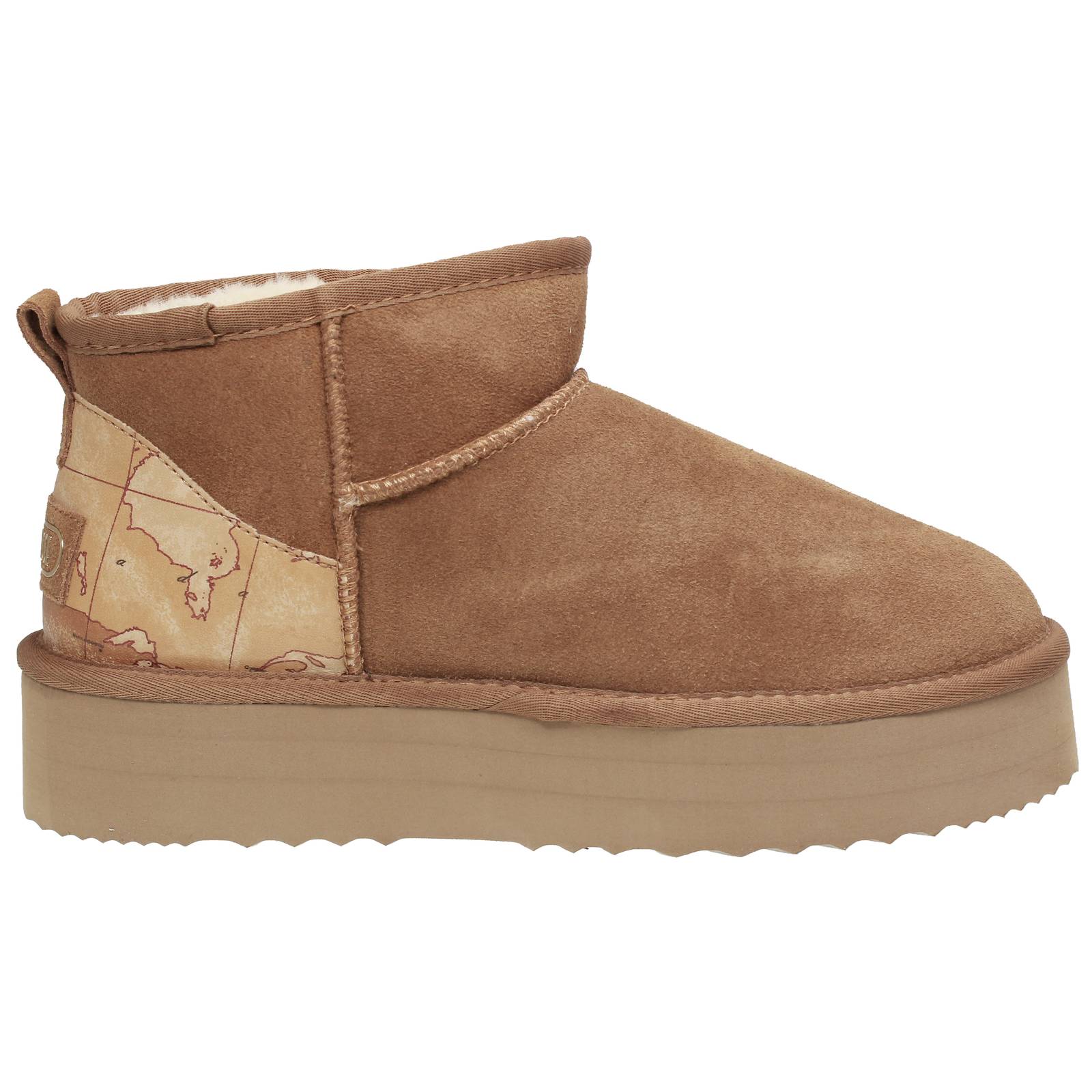 ALVIERO MARTINI Bottines avec fourrure en daim Femme sable Photo 2