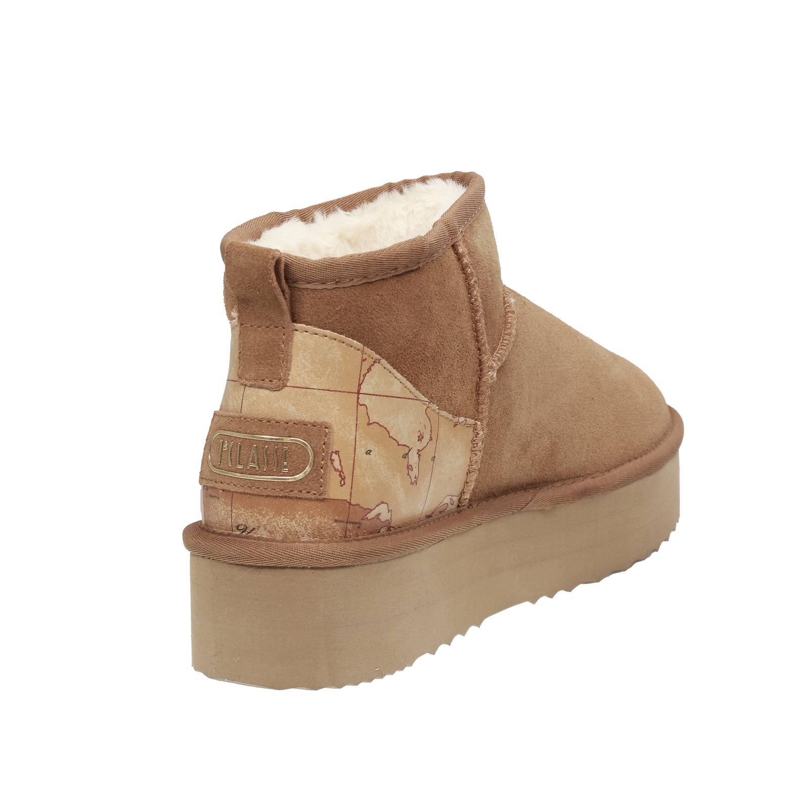 ALVIERO MARTINI Bottines avec fourrure en daim Femme sable Photo 4