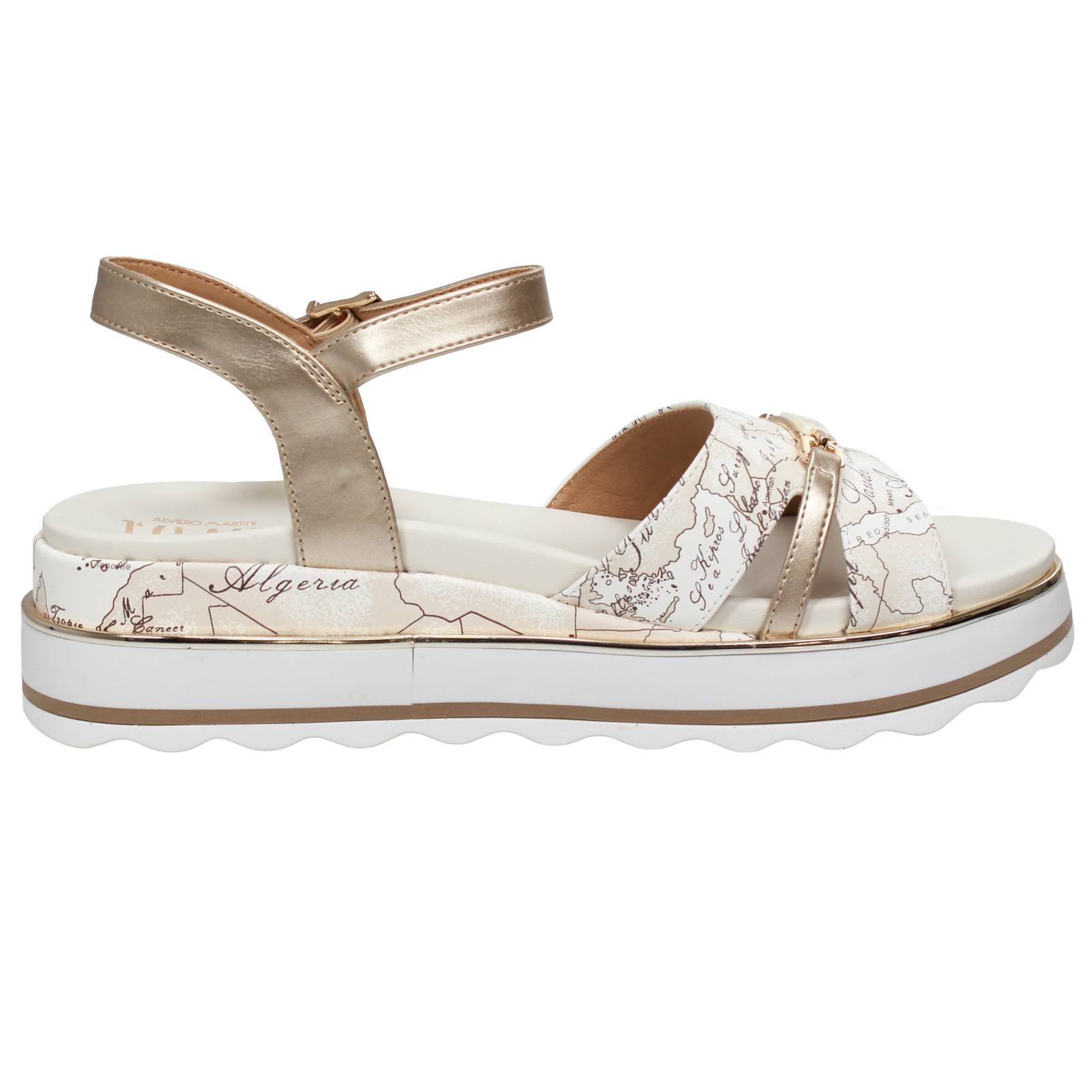 ALVIERO MARTINI Sandales à semelle compensée Femme blanc Photo 3