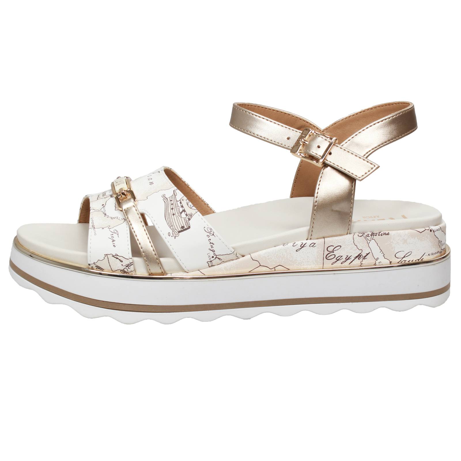 ALVIERO MARTINI Sandales à semelle compensée Femme blanc Photo 4