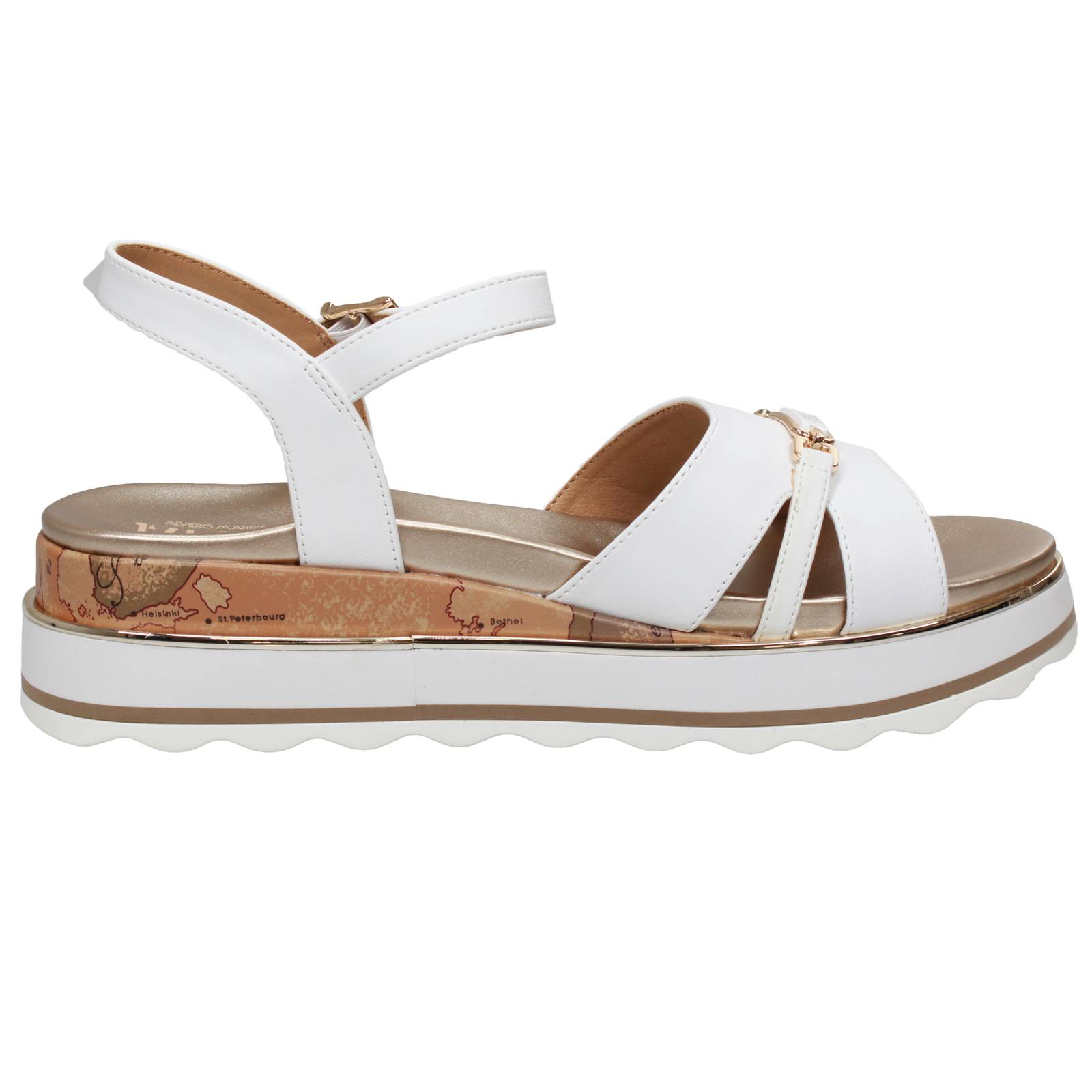 ALVIERO MARTINI Sandales à semelle compensée Femme blanc Photo 3