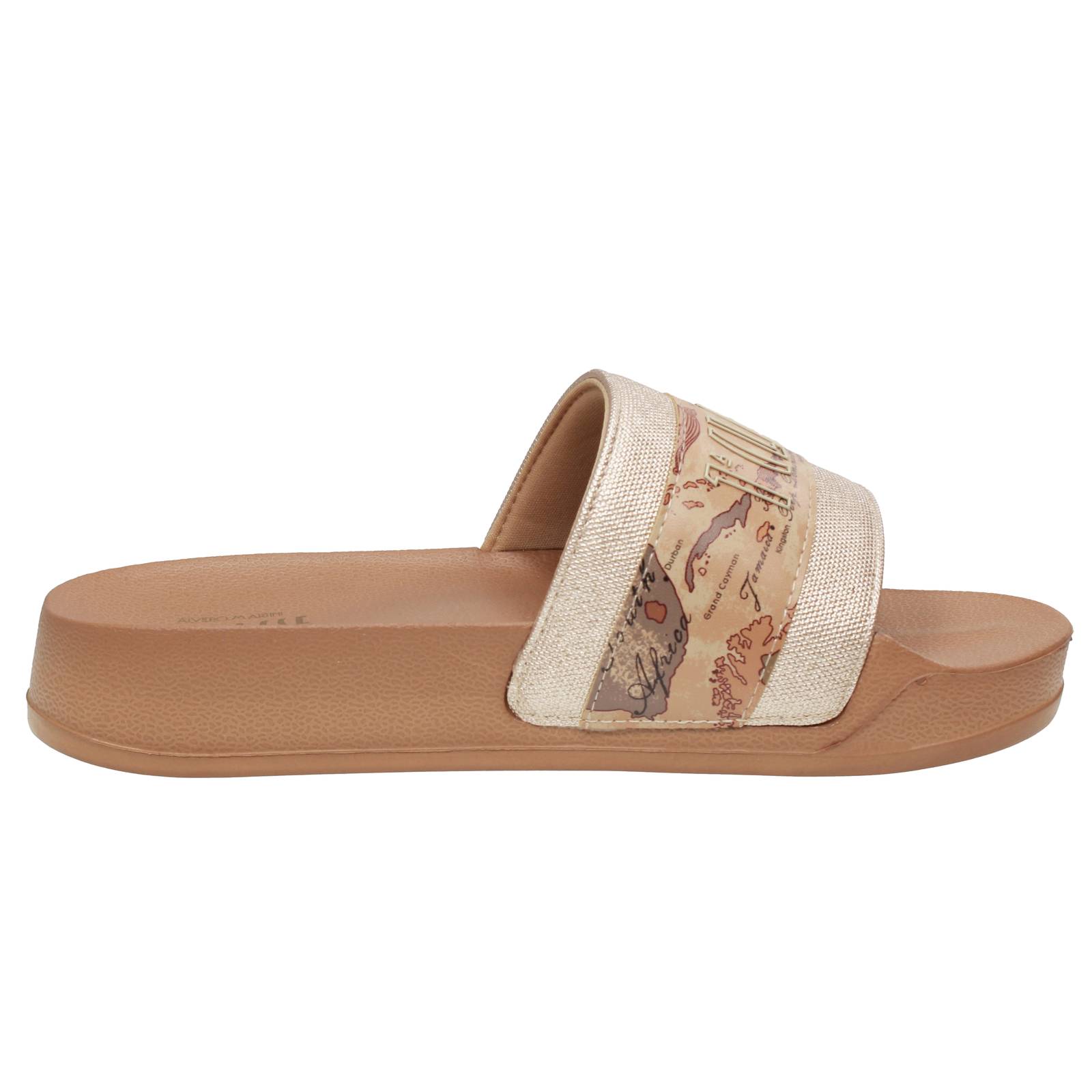 ALVIERO MARTINI Chaussons avec impression géo Femme platine Photo 2