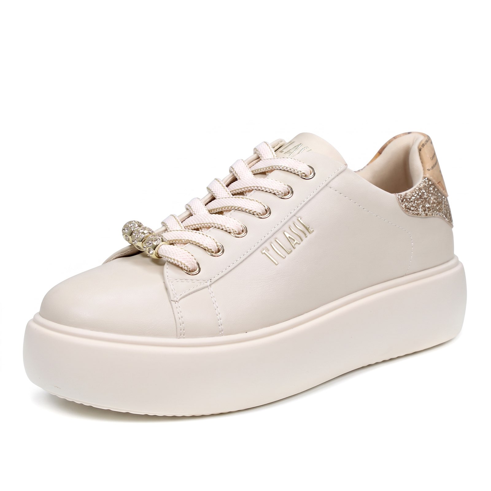 ALVIERO MARTINI Sneakers à semelles compensées Femme beige