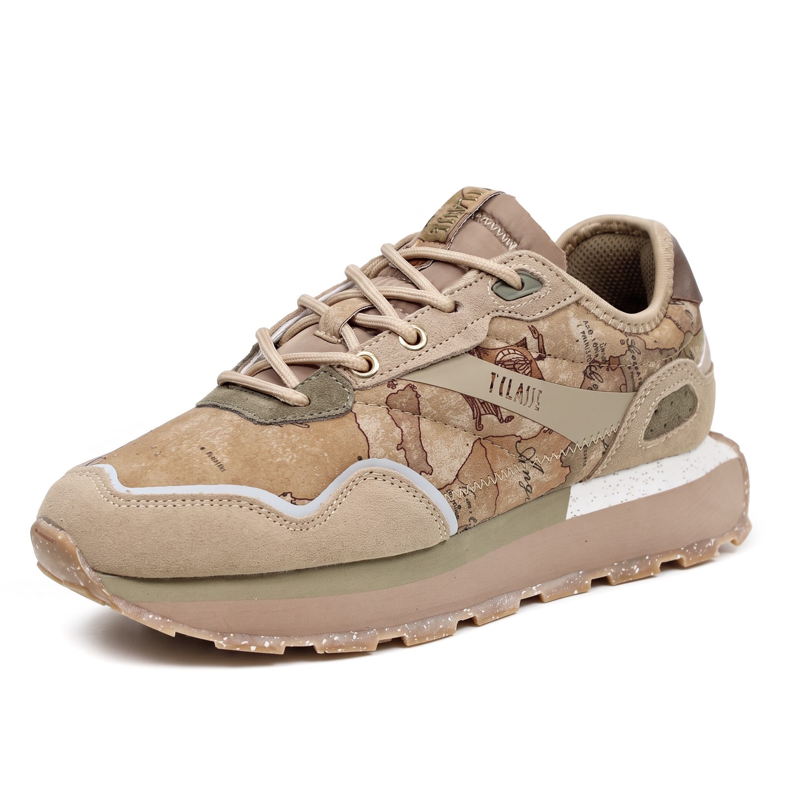 ALVIERO MARTINI Sneakers à semelles compensées en daim Femme marron