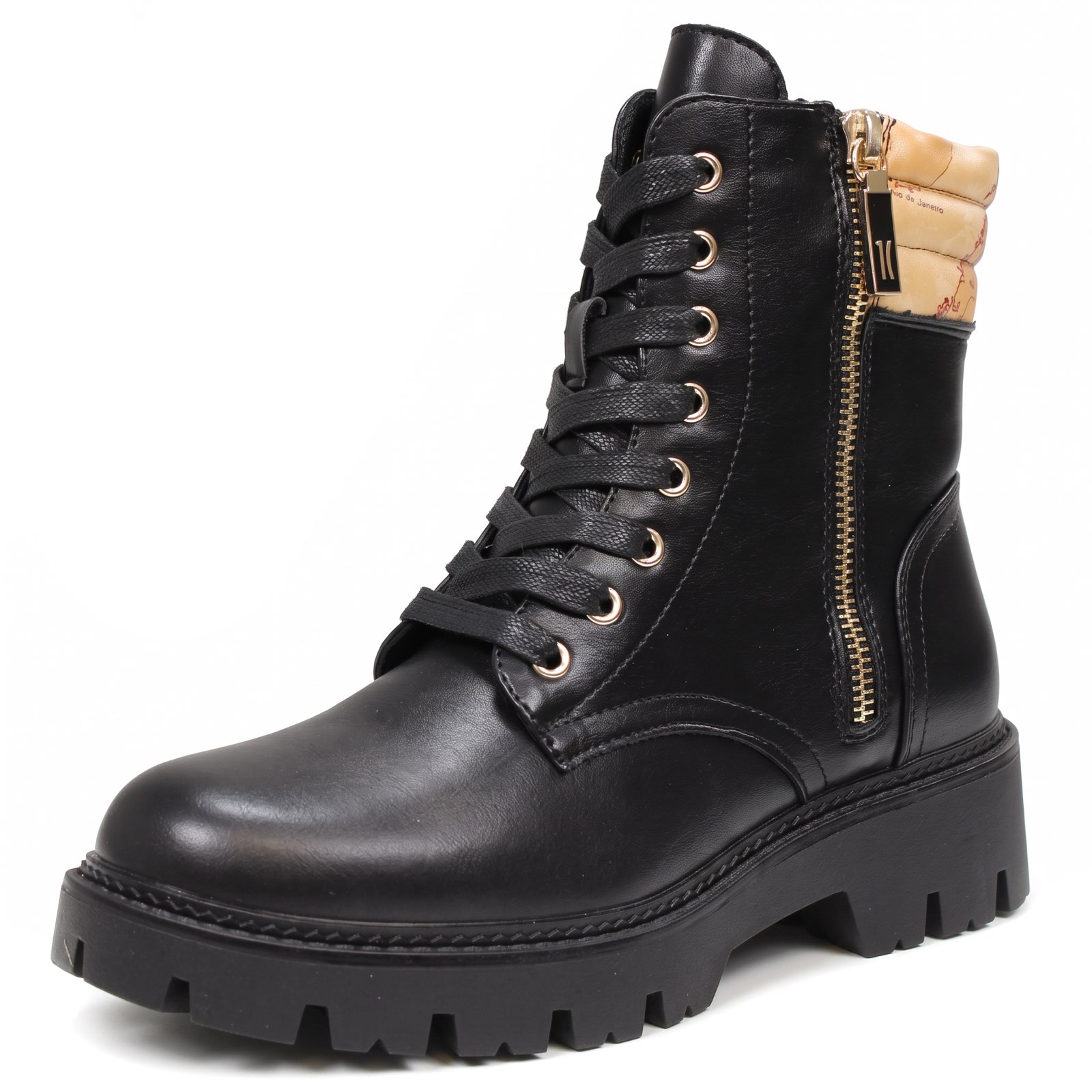 ALVIERO MARTINI Bottes militaires à fermetures éclair Femme noir