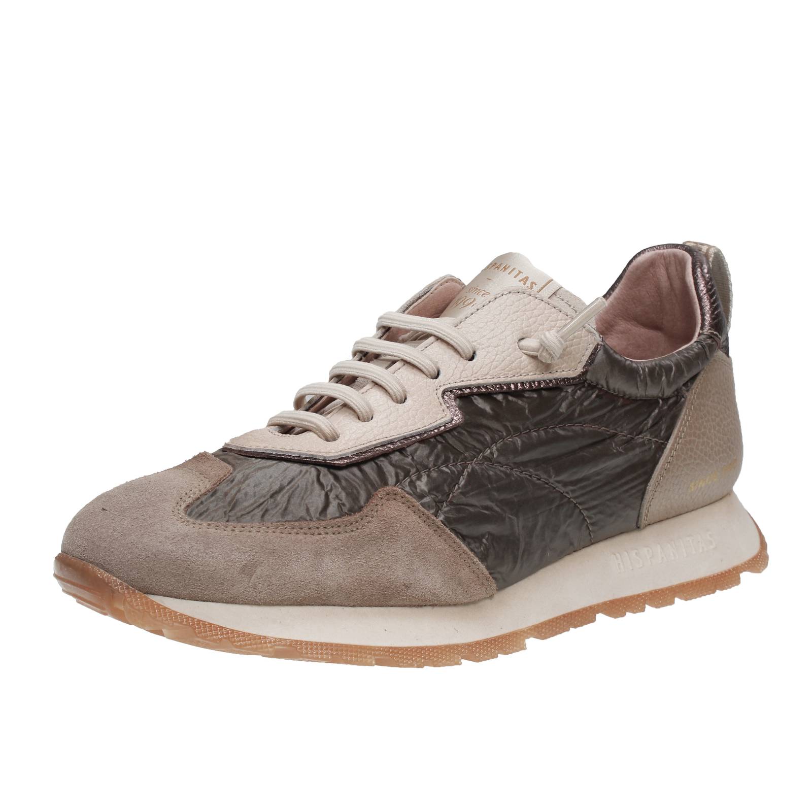 Hispanitas Sneakers Slipper aus Wildleder und Sandstoff - Damen Schuhe Sneaker
