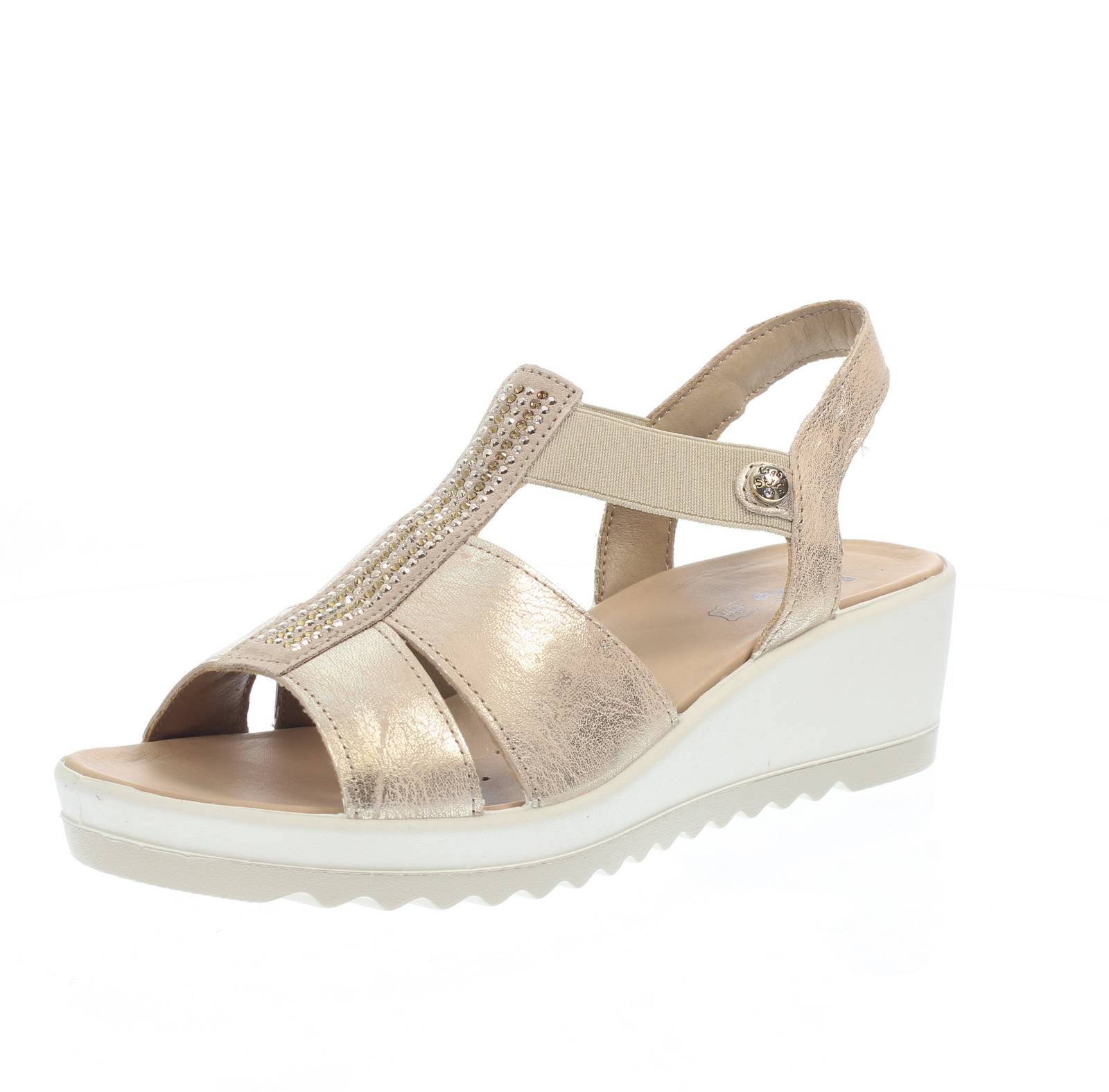 Imac Calypso - Sandali в бежевом цвете Pelle Con Zeppa - Donna Scarpe Sandali Zeppa