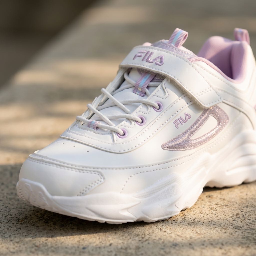 FILA Skye Kids – Sneakers mit Klettverschluss Kinder weiß Foto 5