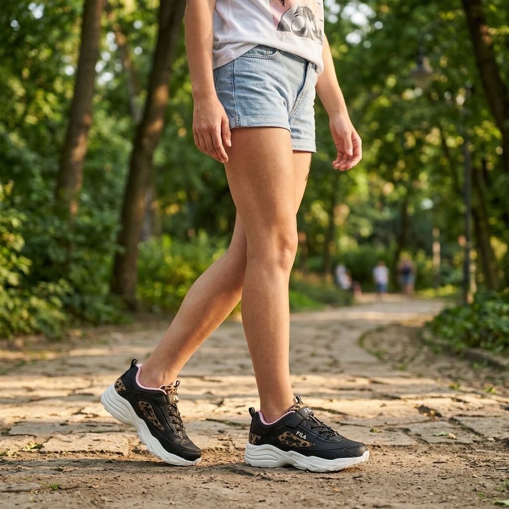 FILA Skye Kids – Sneakers mit Klettverschluss Kinder schwarz Foto 2