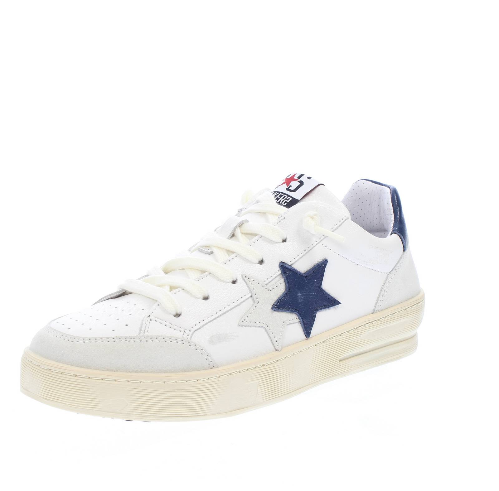 2STAR New Star - Sneakers in Pelle Uomo bianco