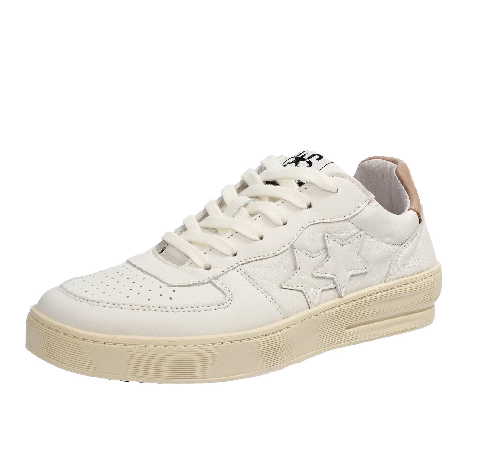 2STAR Padel Star - Niedrige Sneakers aus Leder Damen weiß