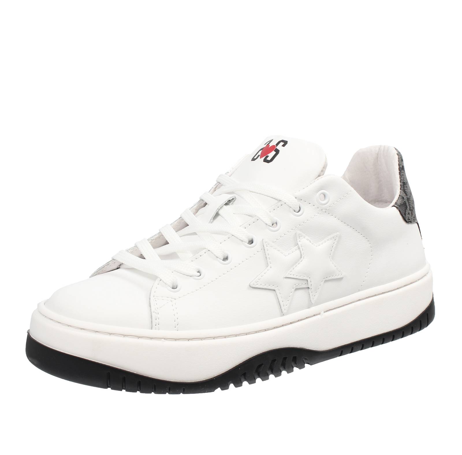2STAR Street Star - Sneakers aus Leder Damen weiß