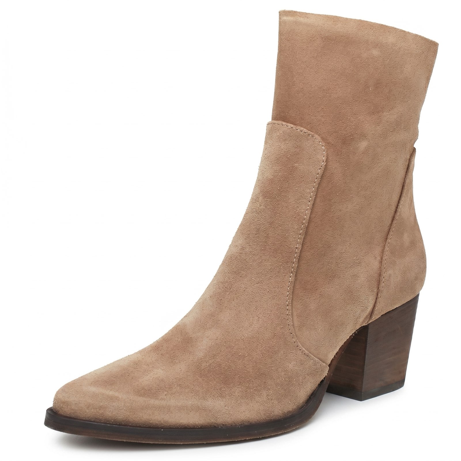 STUDIOUNO BY ACCURSO Tronchetti in Suede con cerniera Donna sabbia