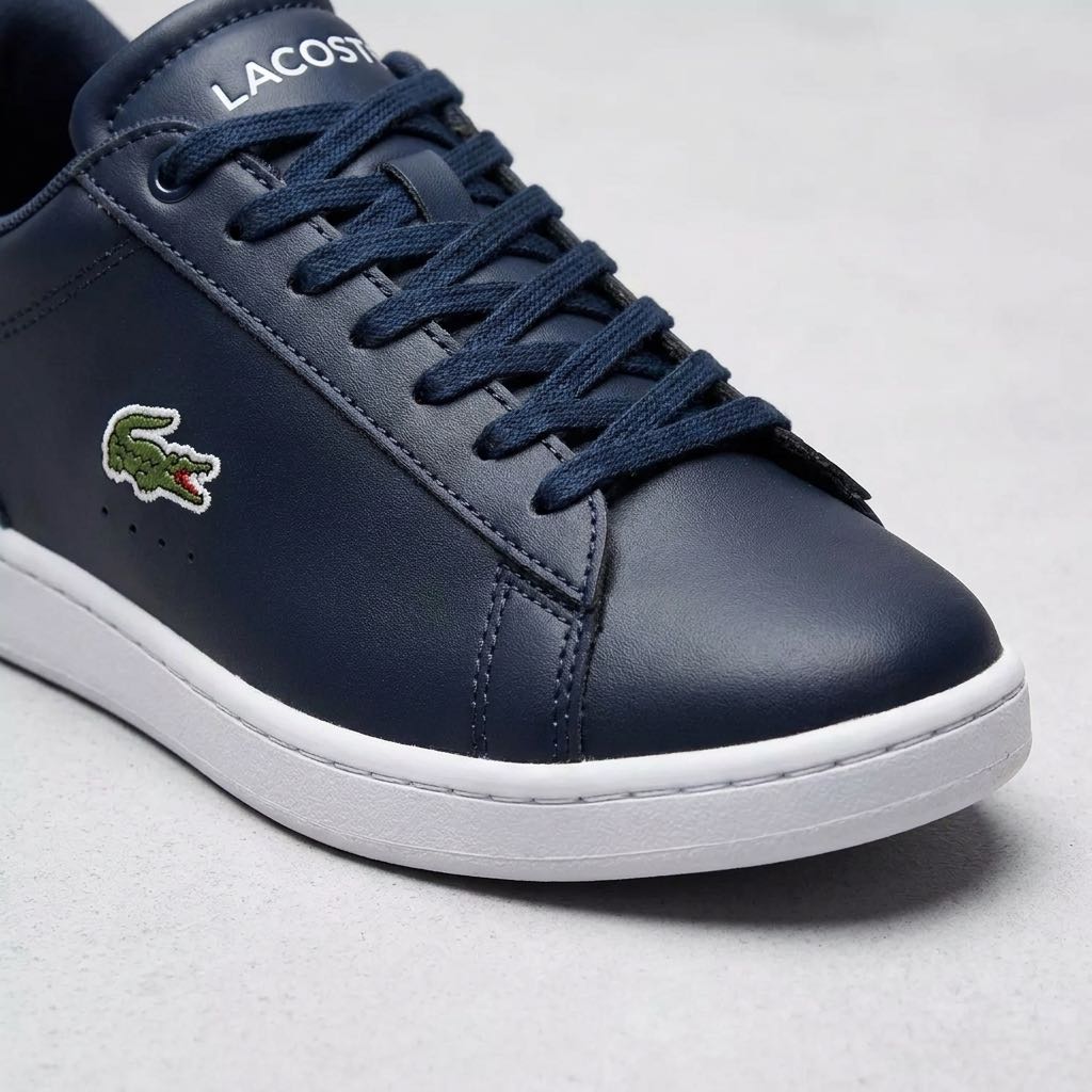 LACOSTE Carnaby Set - Leather Sneakers Man blue Photo 5