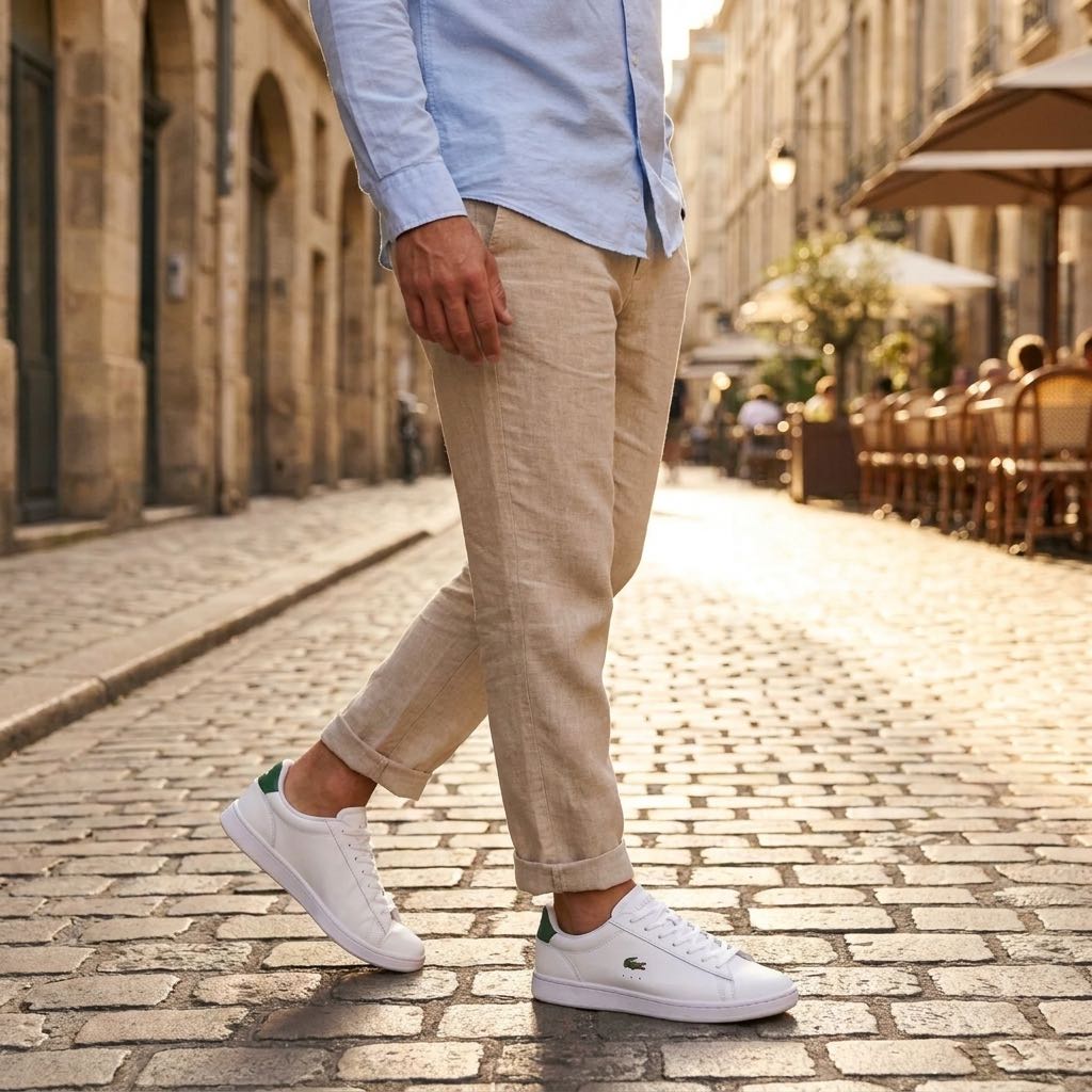 LACOSTE Carnaby Set - Sneakers aus Leder Herren weiß Foto 2