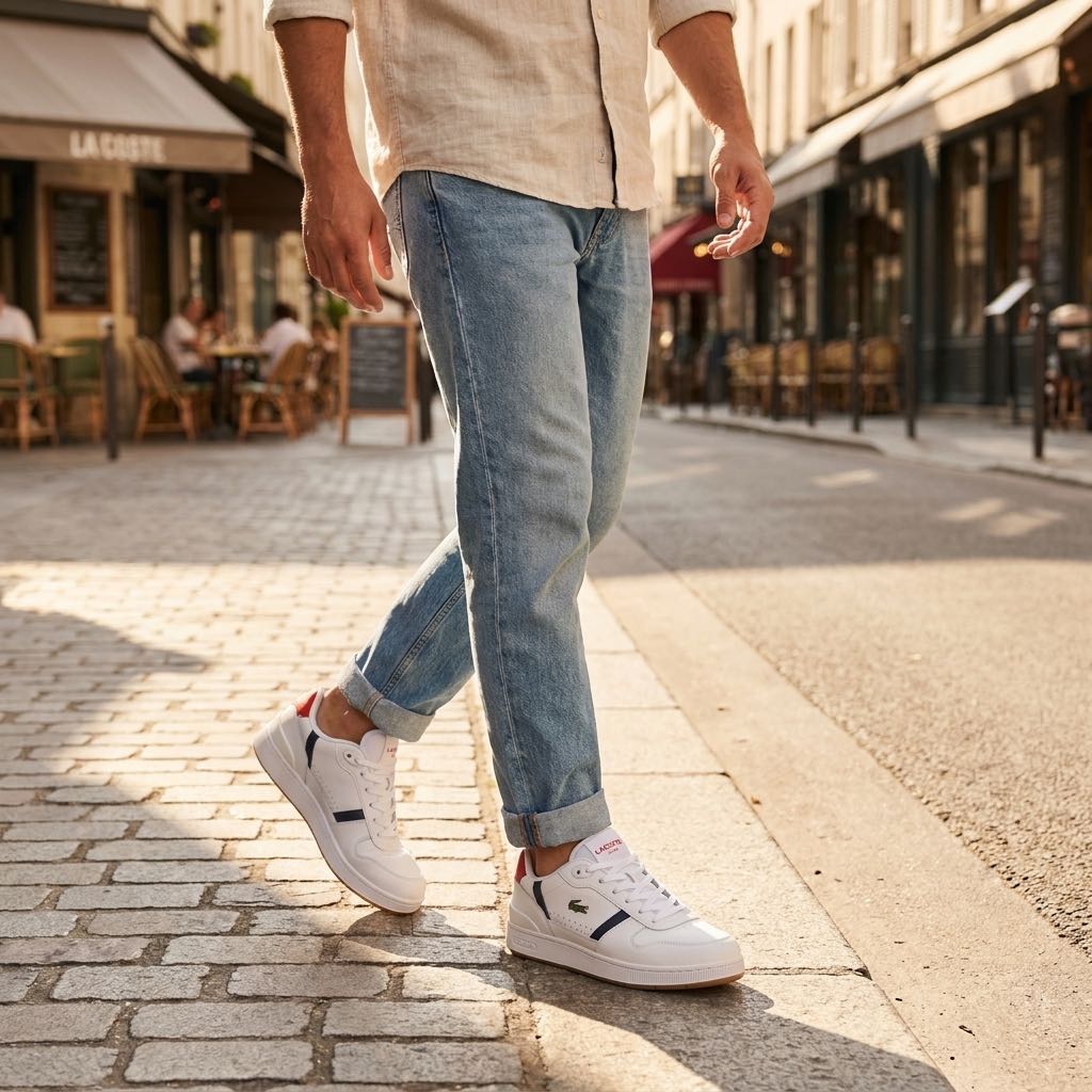 LACOSTE T-Clip Set - Sneakers en daim Homme blanc Photo 2