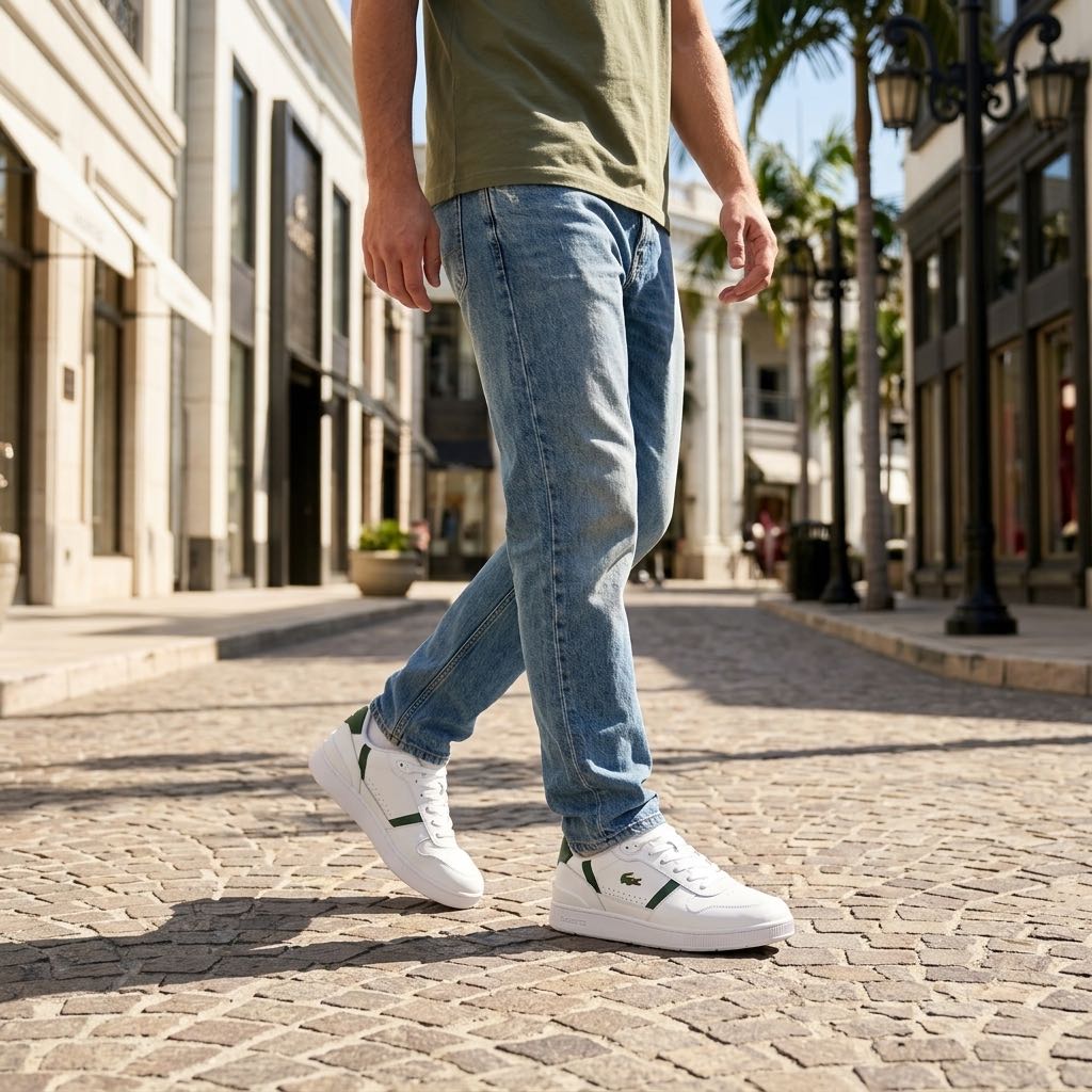 LACOSTE T- Clip Set - Sneakers basse in Pelle Uomo bianco Foto 2