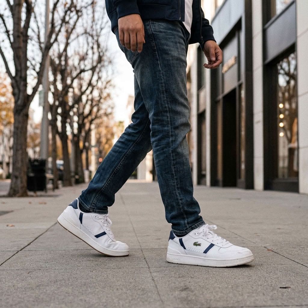 LACOSTE T- Clip Set - Sneakers basse in Pelle Uomo bianco Foto 2