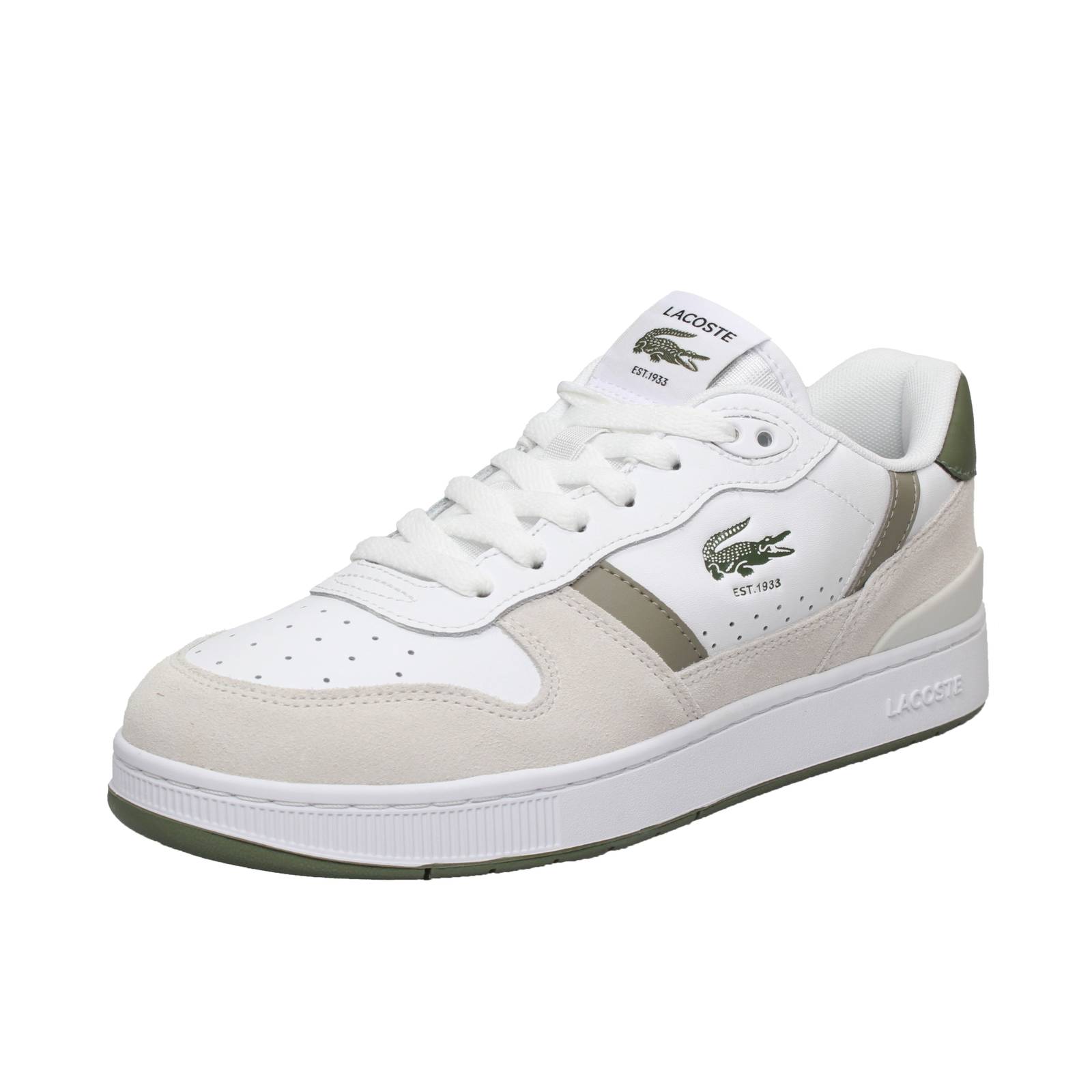 LACOSTE T Clip Set - Leather Sneakers Man beige