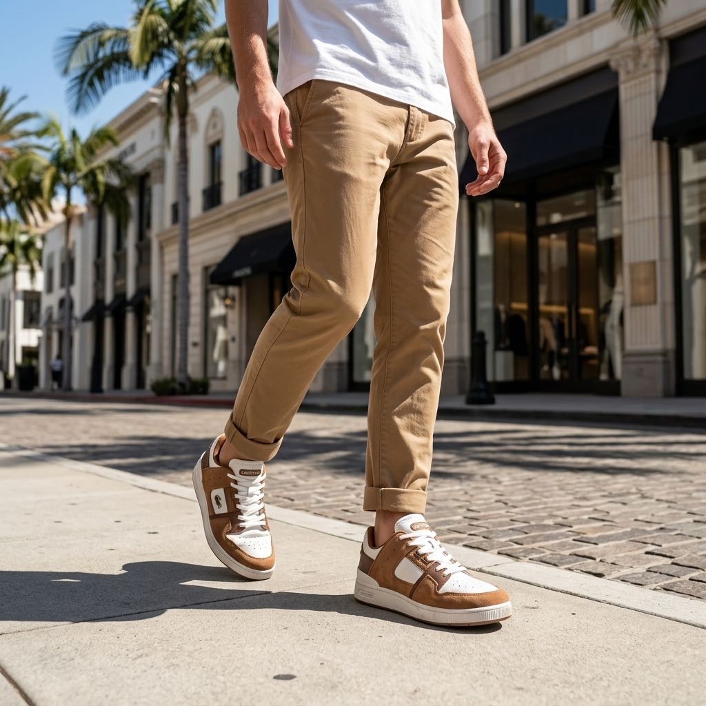 LACOSTE Court Cage - Sneakers in Suede Man brown Photo 2