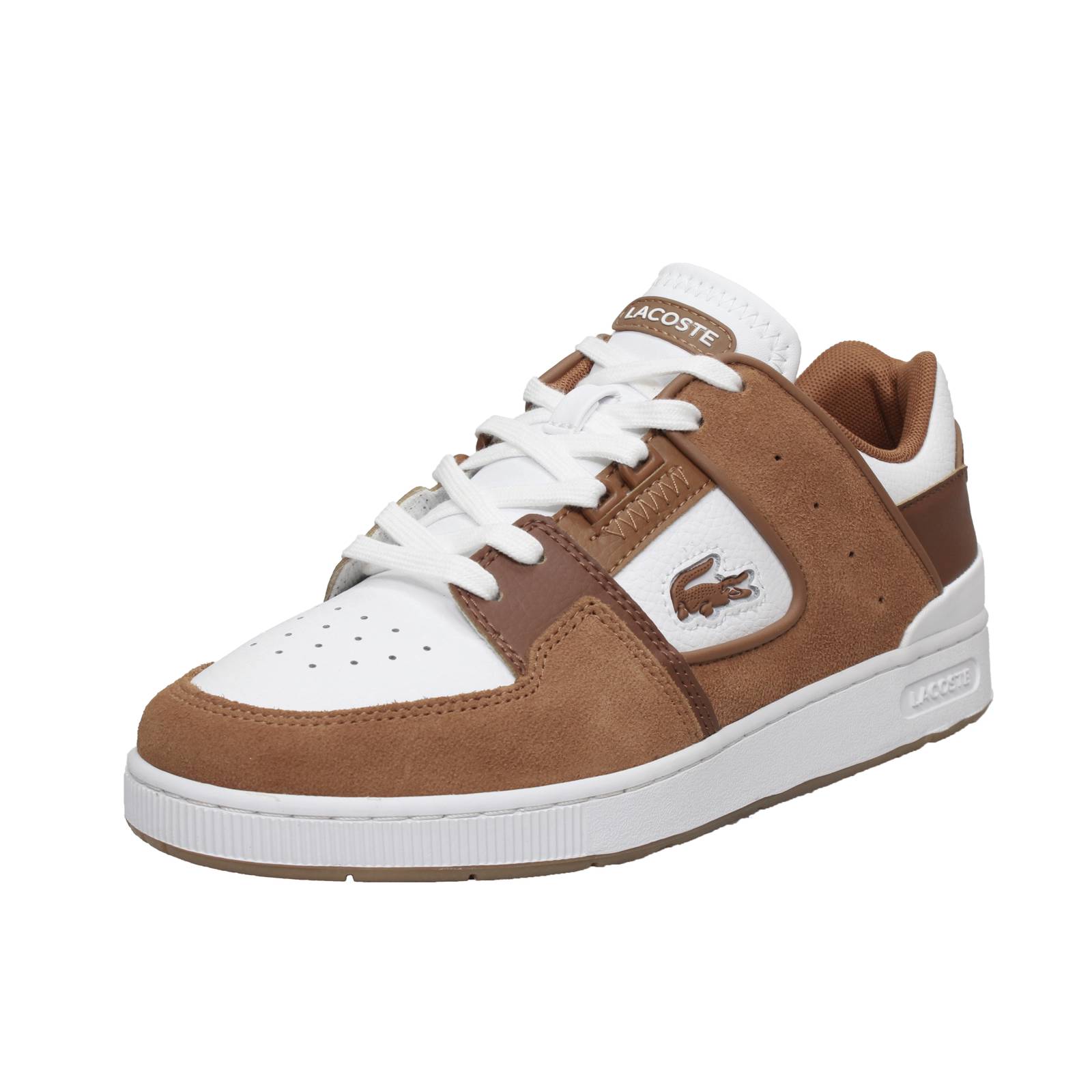 Lacoste Court Cage - Braune Wildleder Sneaker - Herren Schuhe Sneaker Freizeit 21590₽