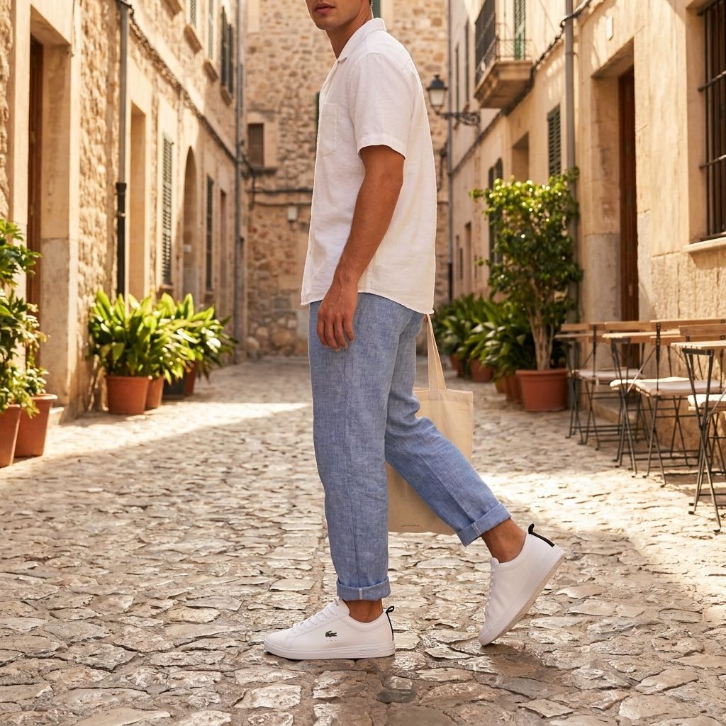LACOSTE Court Base - Sneakers basse in Pelle Uomo bianco Foto 2