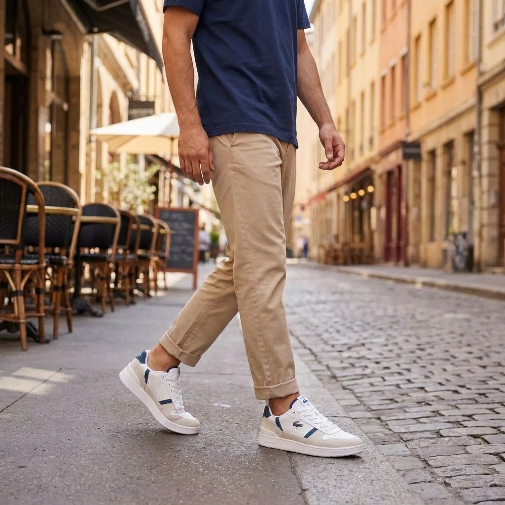 LACOSTE T Clip Set - Sneakers in Suede Uomo bianco Foto 2