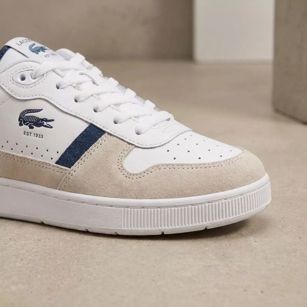 LACOSTE T Clip Set - Sneakers in Suede Uomo bianco Foto 5