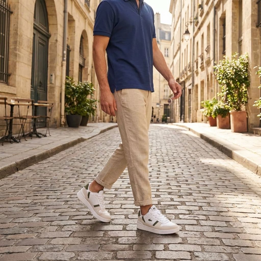 LACOSTE T Clip Set - Sneakers in Suede Uomo bianco Foto 2