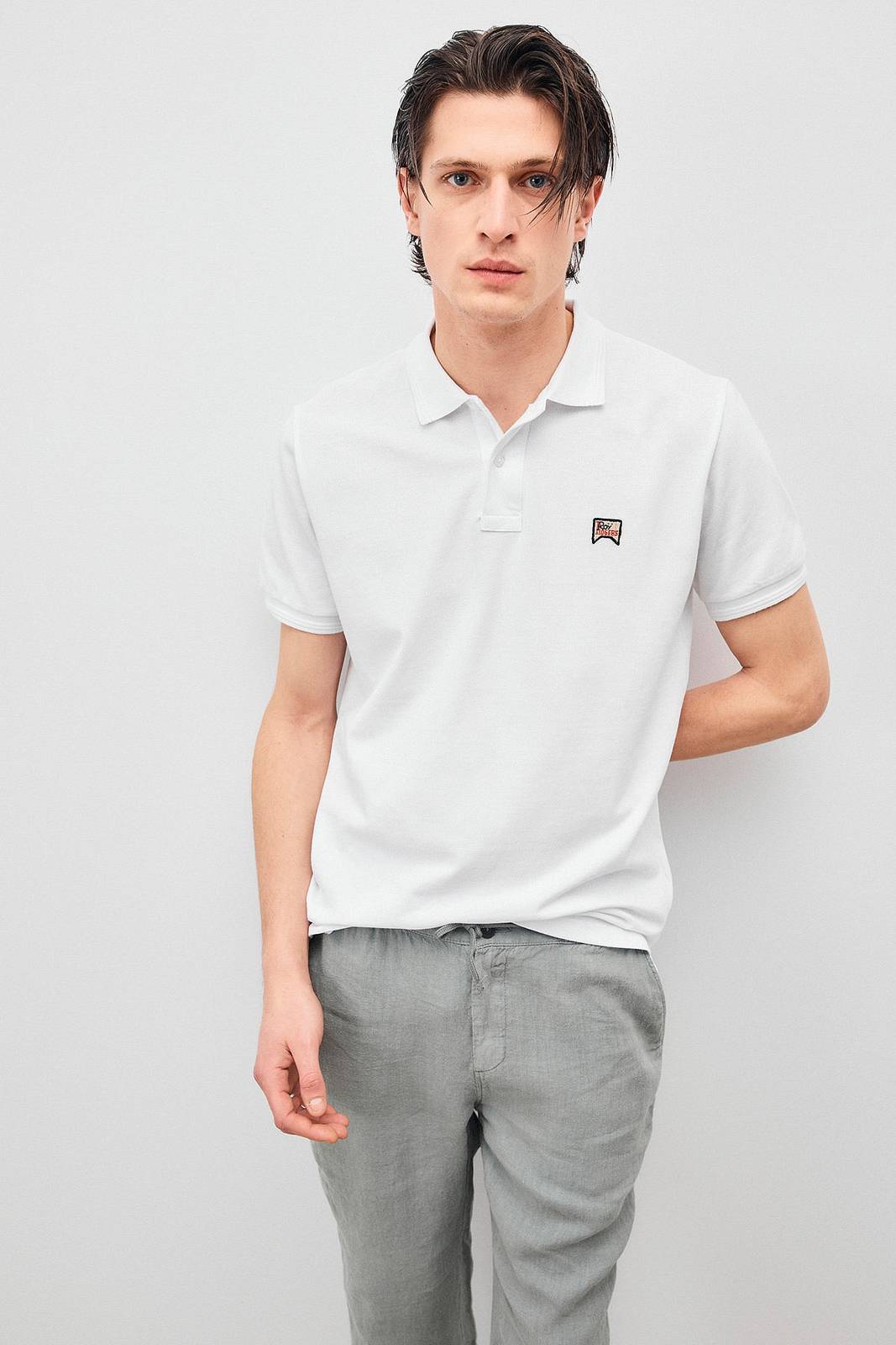 ROY ROGER'S Classic Piquet Polo Man white Photo 2