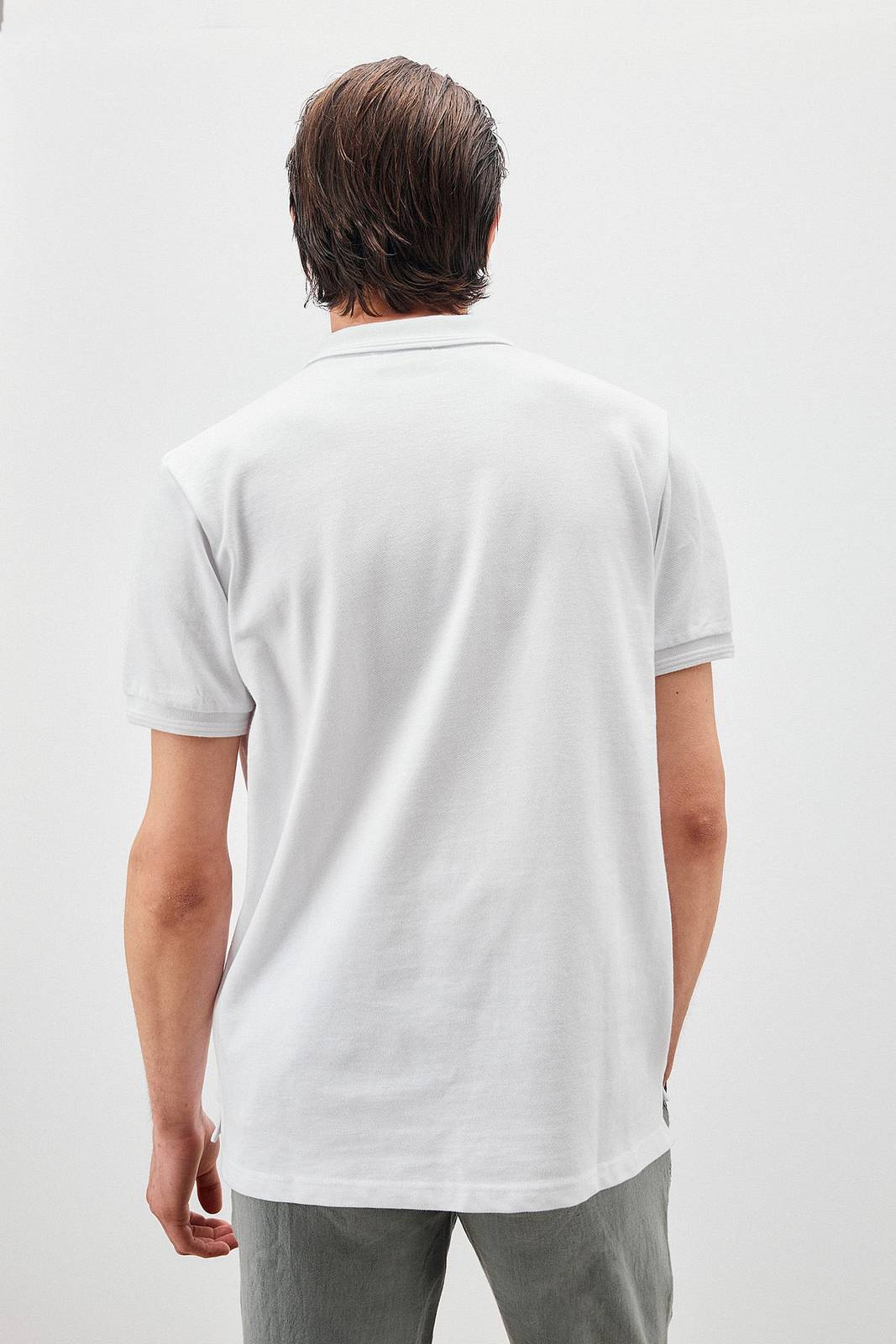 ROY ROGER'S Classic Piquet Polo Man white Photo 3