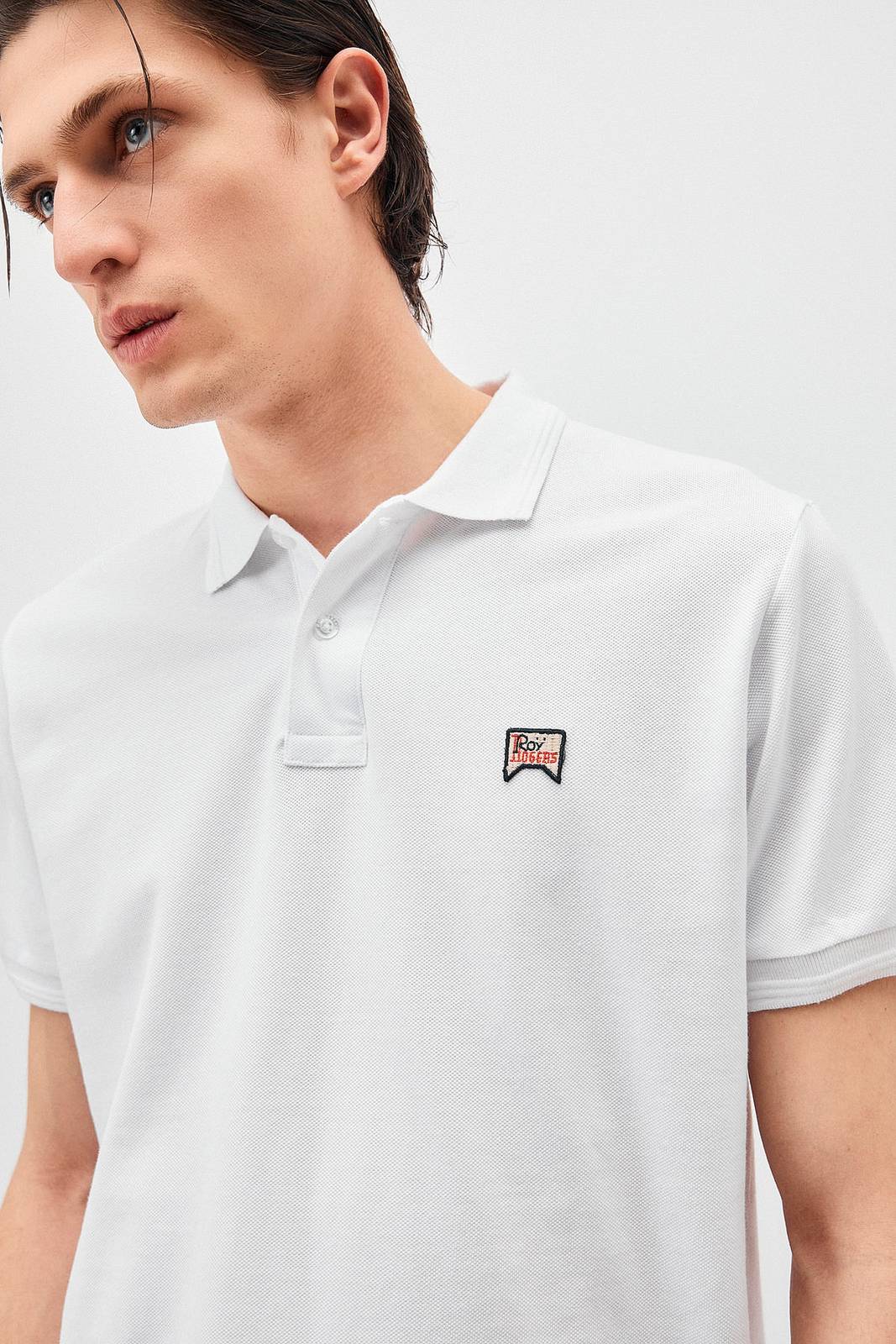 ROY ROGER'S Classic Piquet Polo Man white Photo 4