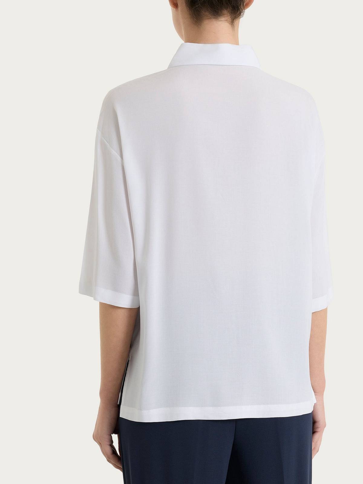 RAGNO Chemise 3/4 ouverte Femme blanc Photo 2