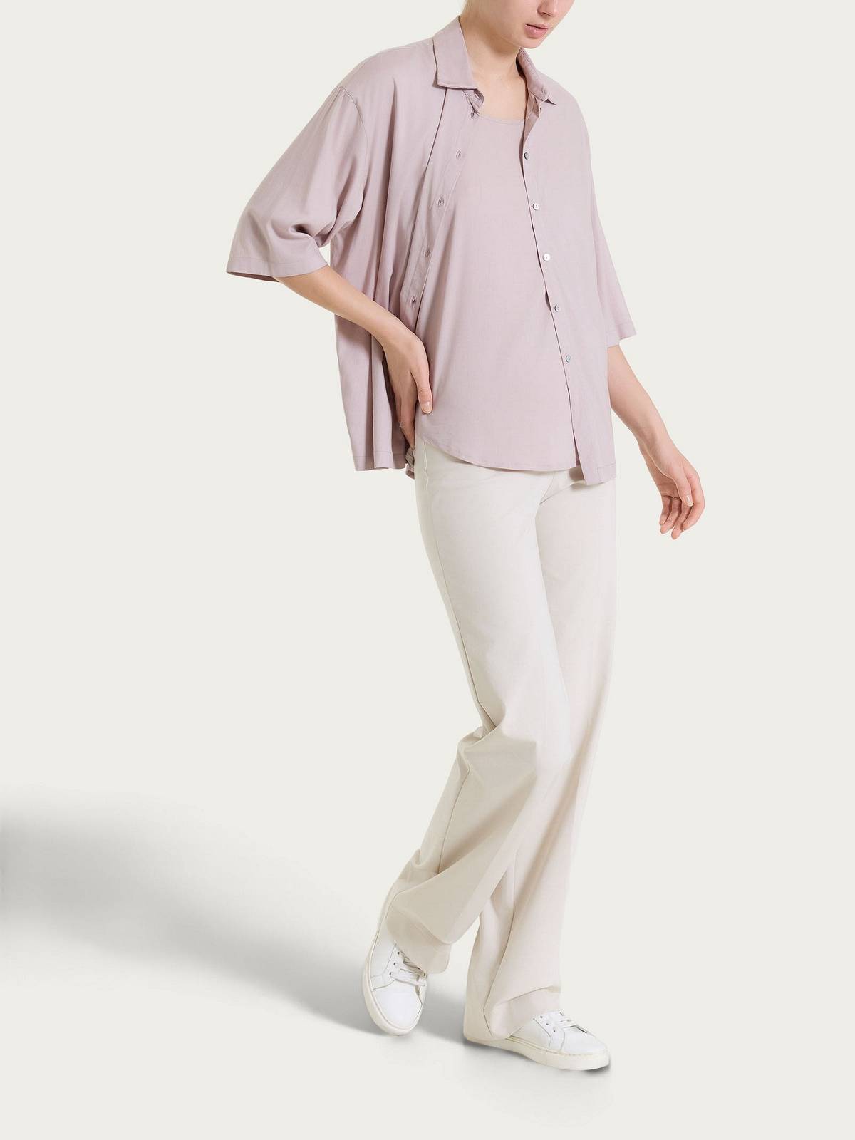 RAGNO Chemise 3/4 ouverte Femme marron Photo 3