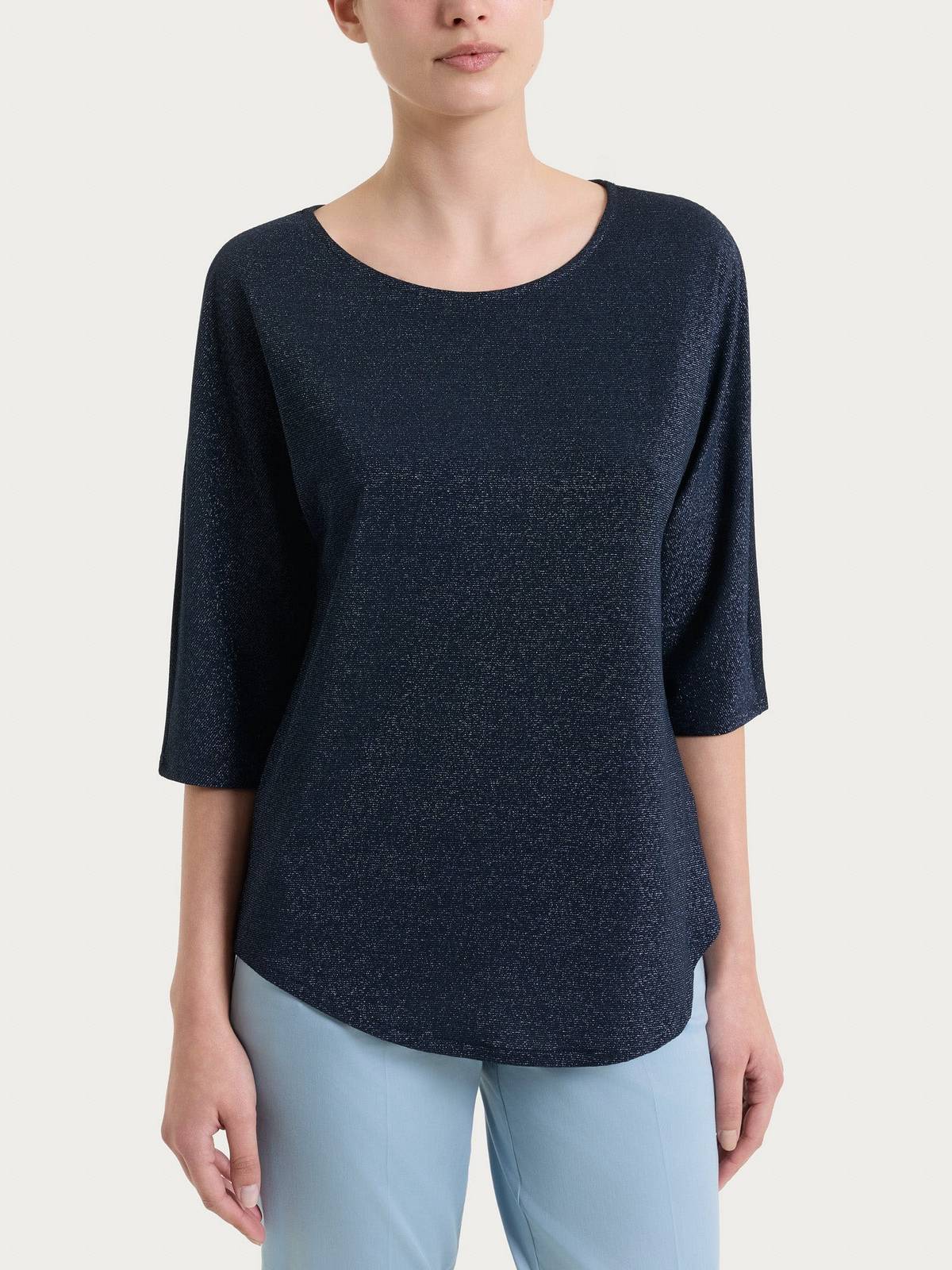 RAGNO Gestreiftes 3/4-T-Shirt Damen blau