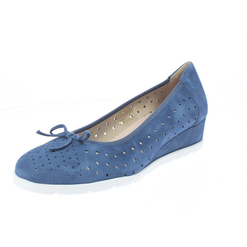 CINZIA SOFT Ballerine in camoscio con zeppa blu Ballerine Donna IV12316S