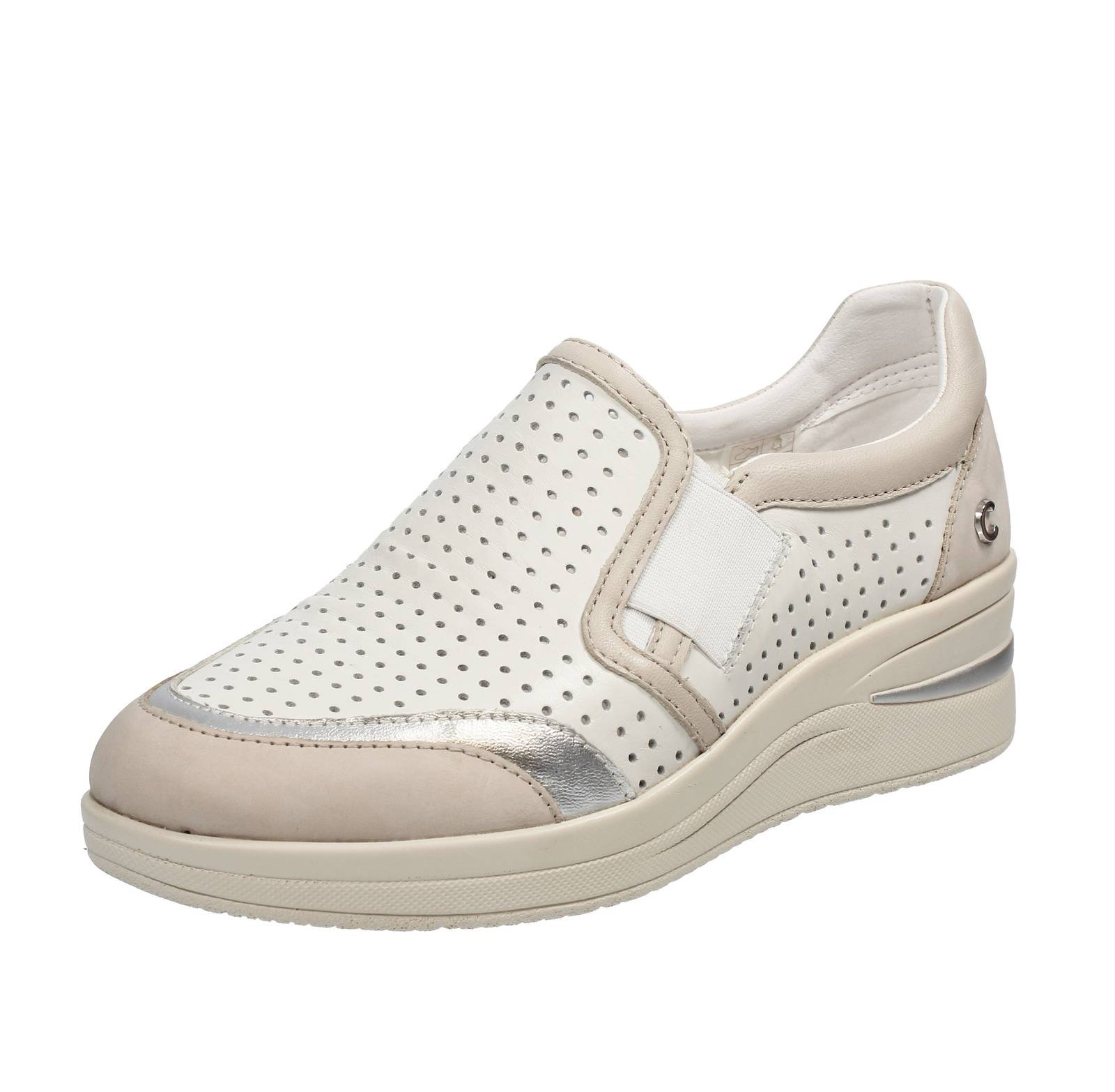 Мягкие слипоны Cinzia от Pelle Con Zeppa Bianco - Слипоны Donna Scarpe
