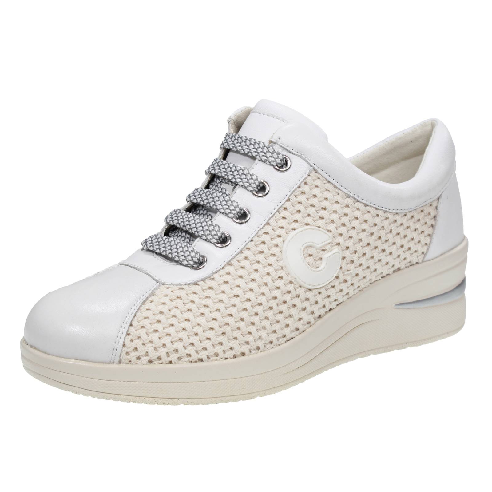 Cinzia Soft Leder Sneaker mit Keilabsatz beige - Damen Schuhe Sneaker 17590₽