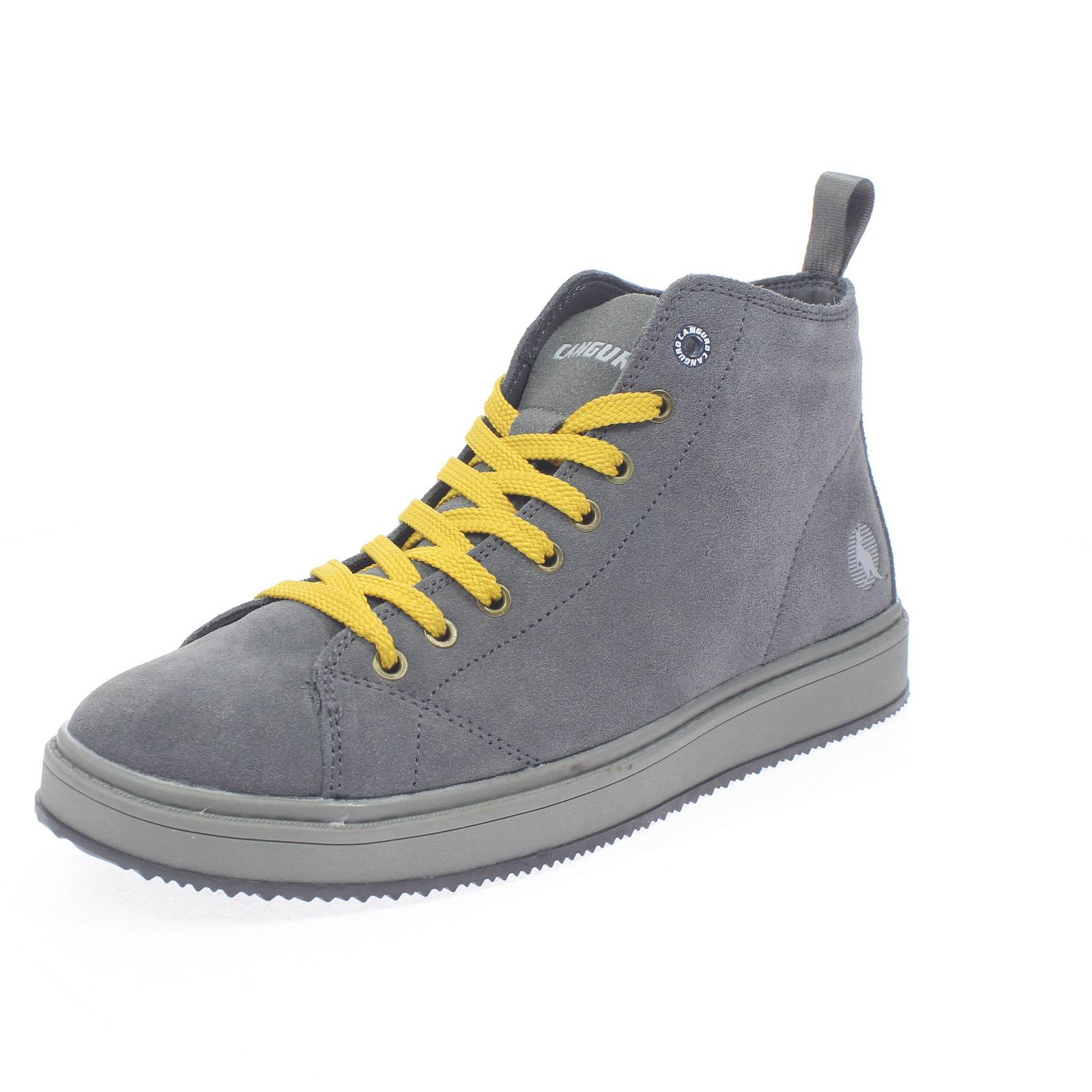 Canguro Sneakers Alte In Camoscio Grigio Uomo Scarpe Sneakers Casual