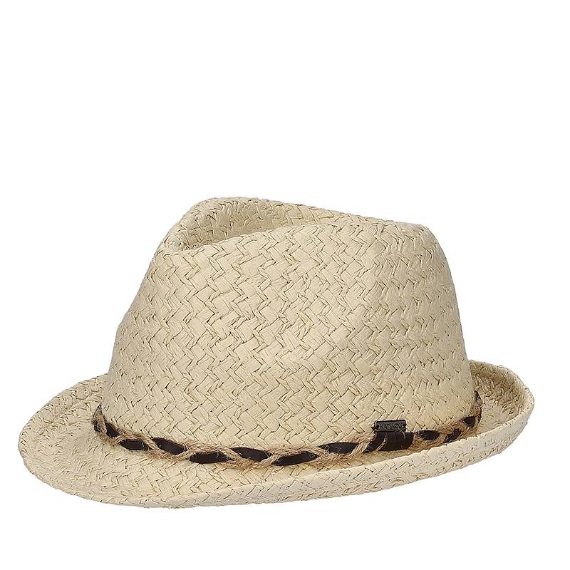 HAT YOU Trilby con cinturino corda intrecciata Uomo beige Foto 1