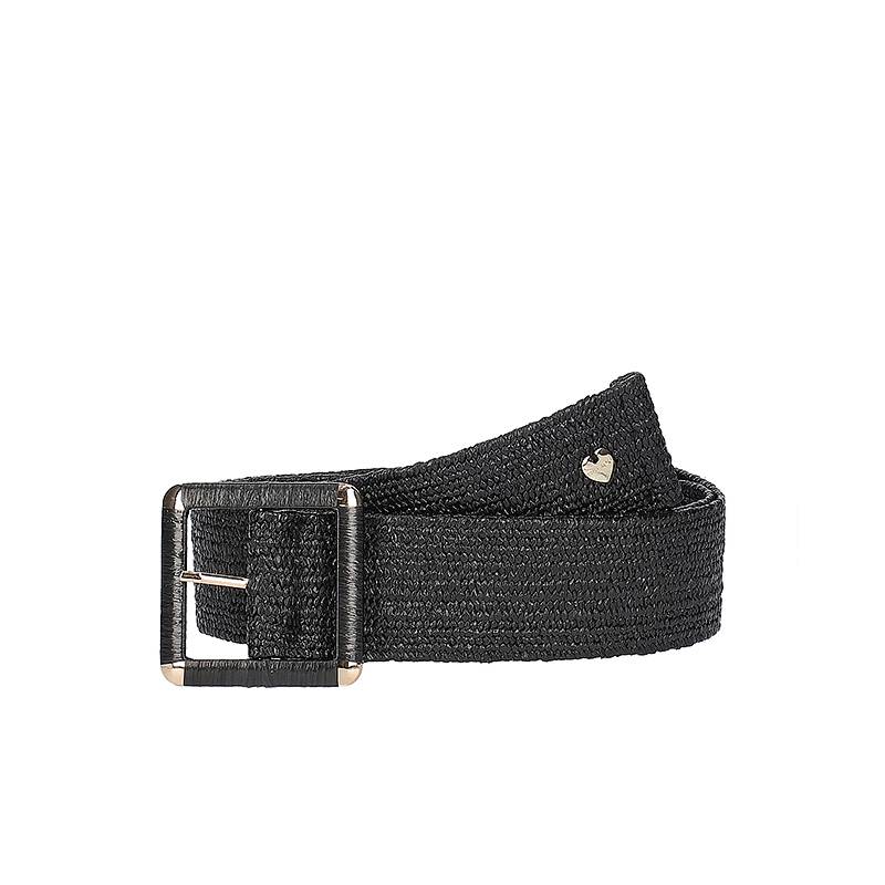 HAT YOU Ceinture élastique unie Femme noir