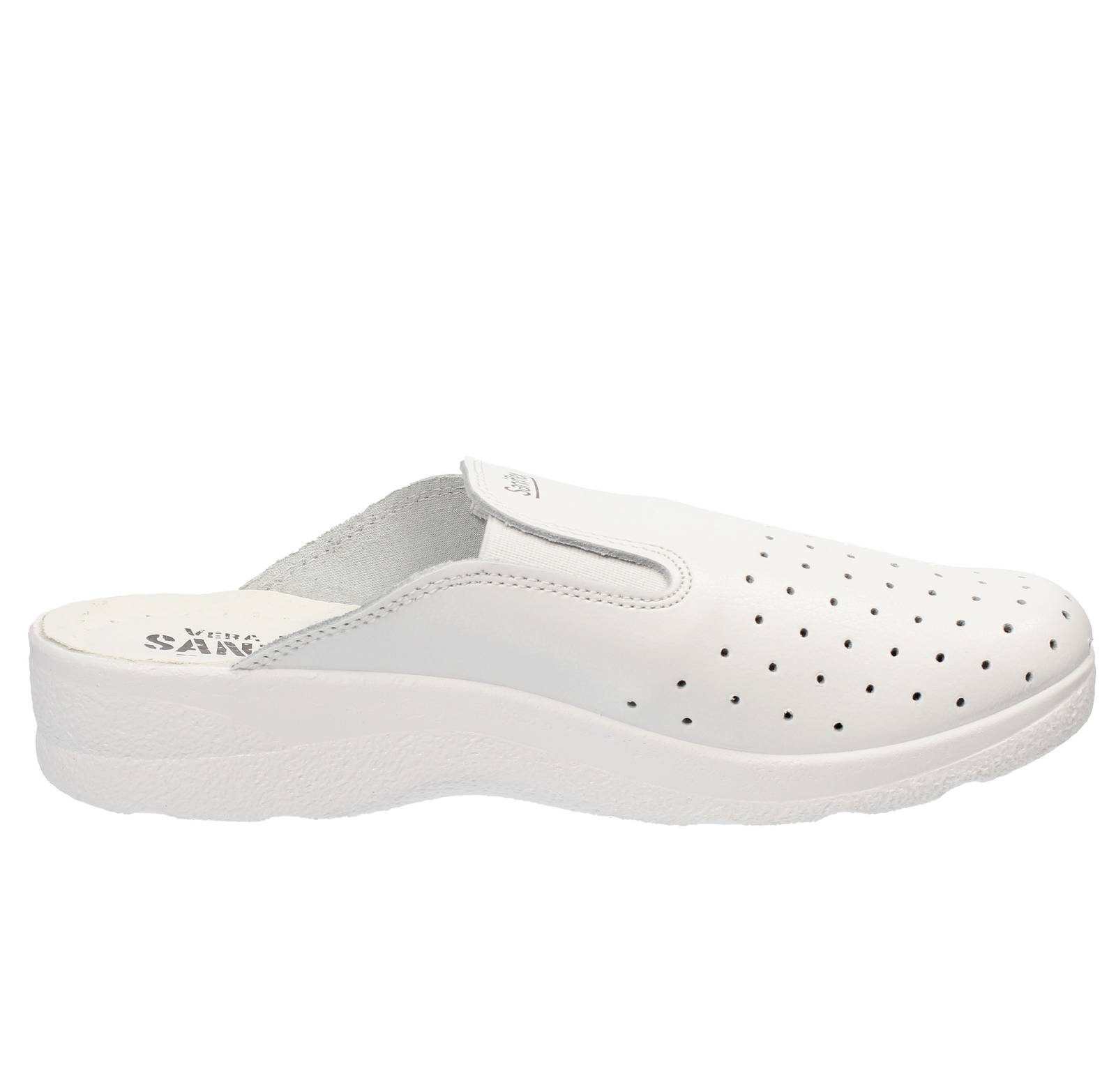 SANIFLEX Hygieneschuhe aus Leder Herren weiß Foto 2
