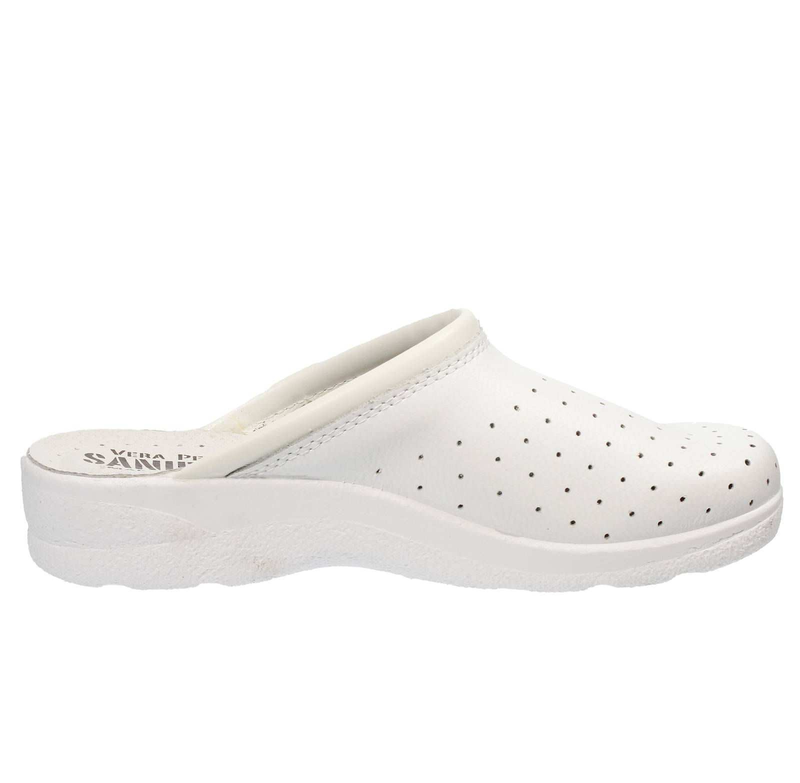 SANIFLEX Hygieneschuhe aus Leder Herren weiß Foto 2