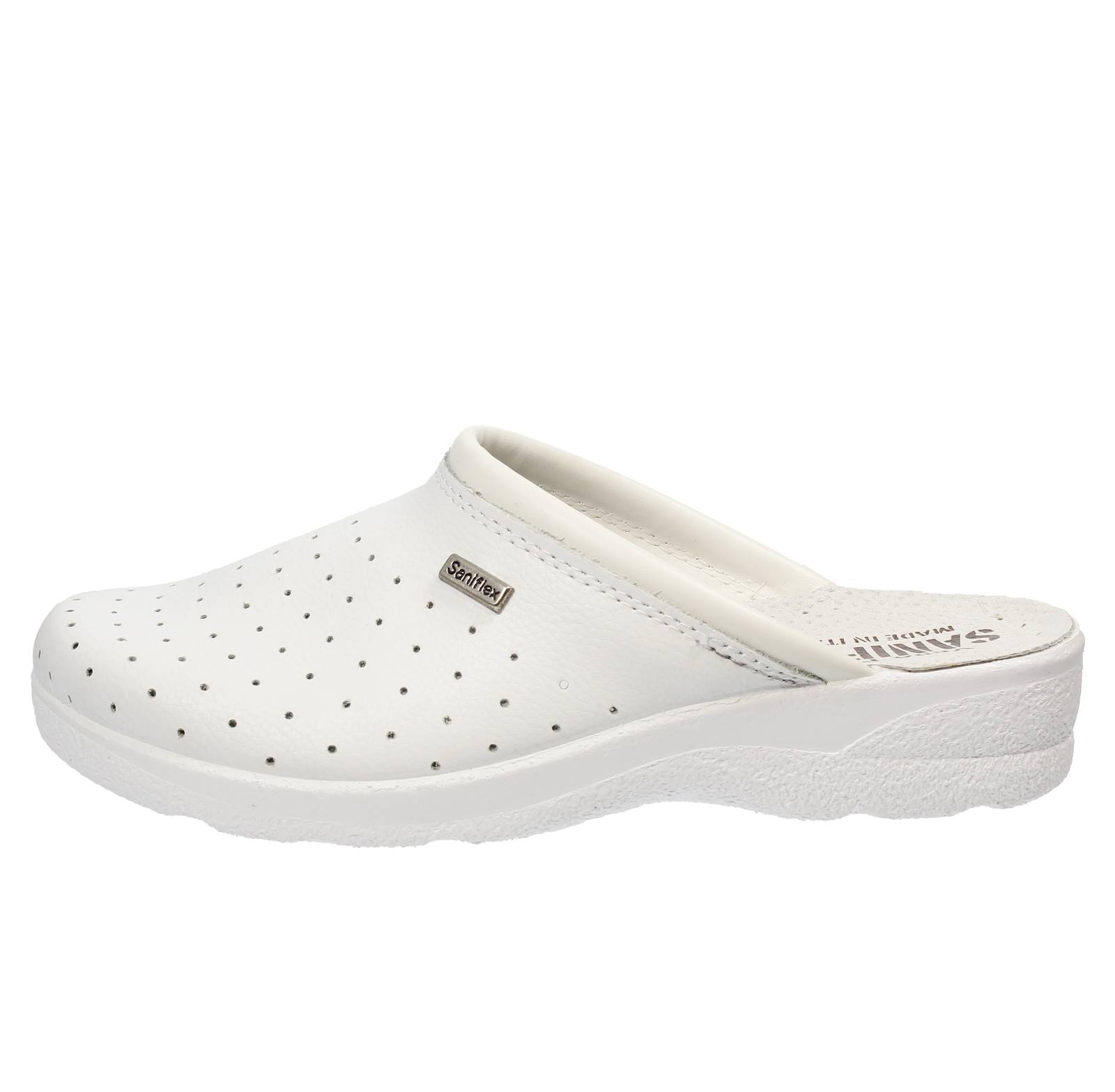 SANIFLEX Hygieneschuhe aus Leder Herren weiß Foto 3