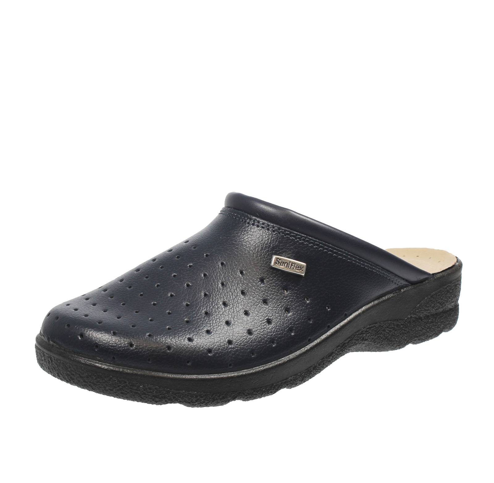 Saniflex Pantofole - Сантехника в Pelle Blu - Uomo Scarpe Ciabatte Pantofole