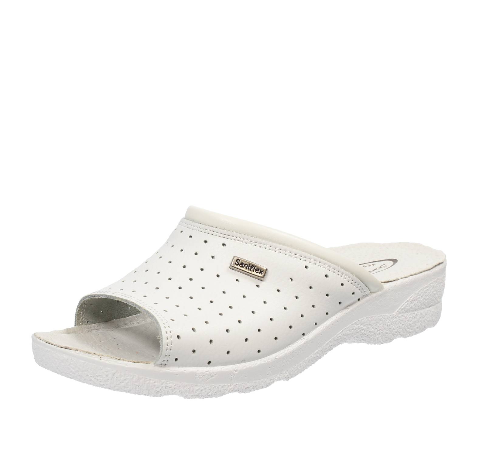 SANIFLEX Hygieneschuhe aus Leder Damen weiß