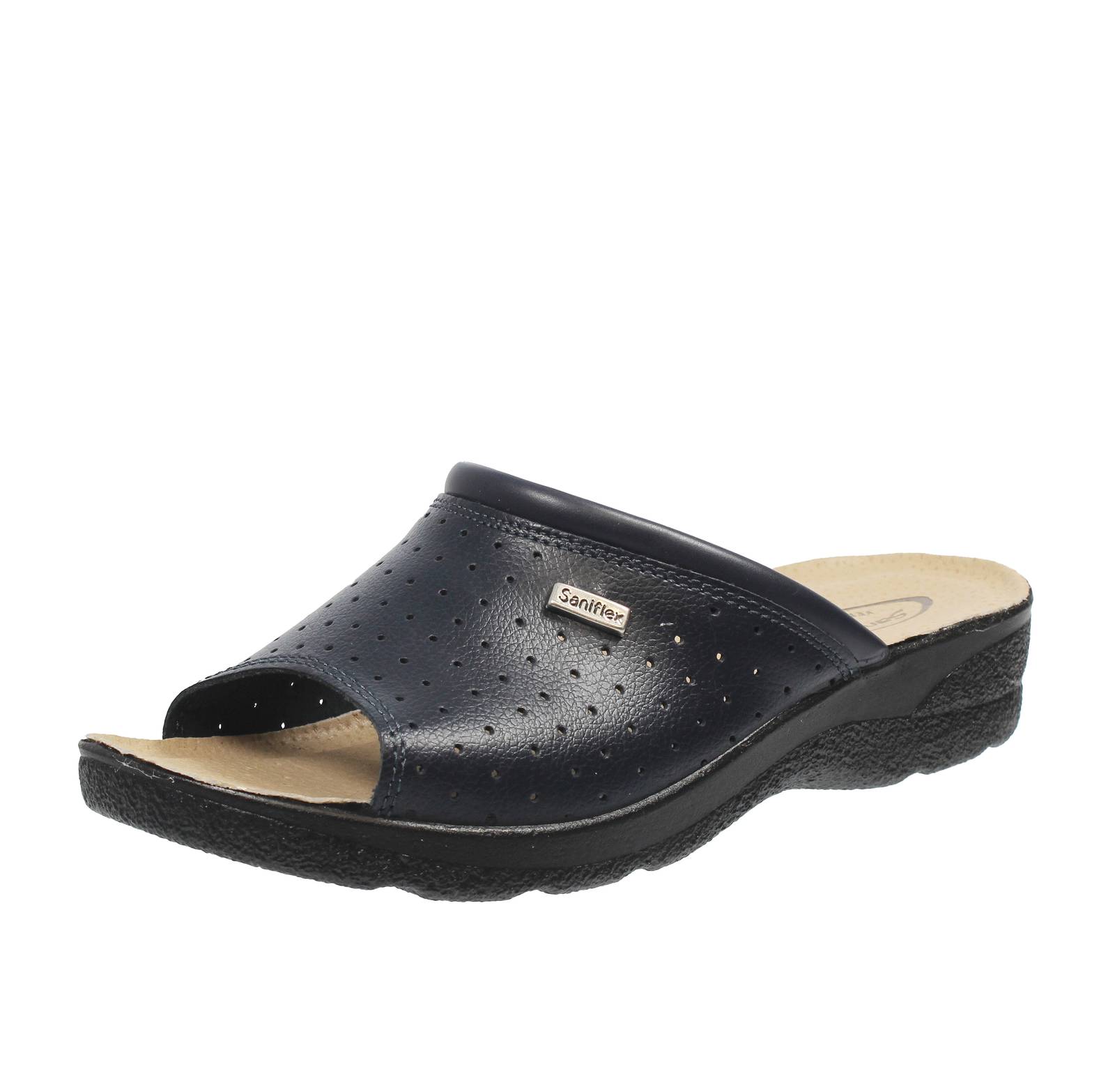 Санитарная стелька Saniflex Pantofolie в Pelle Blu - Фасция Donna Scarpe Ciabatte